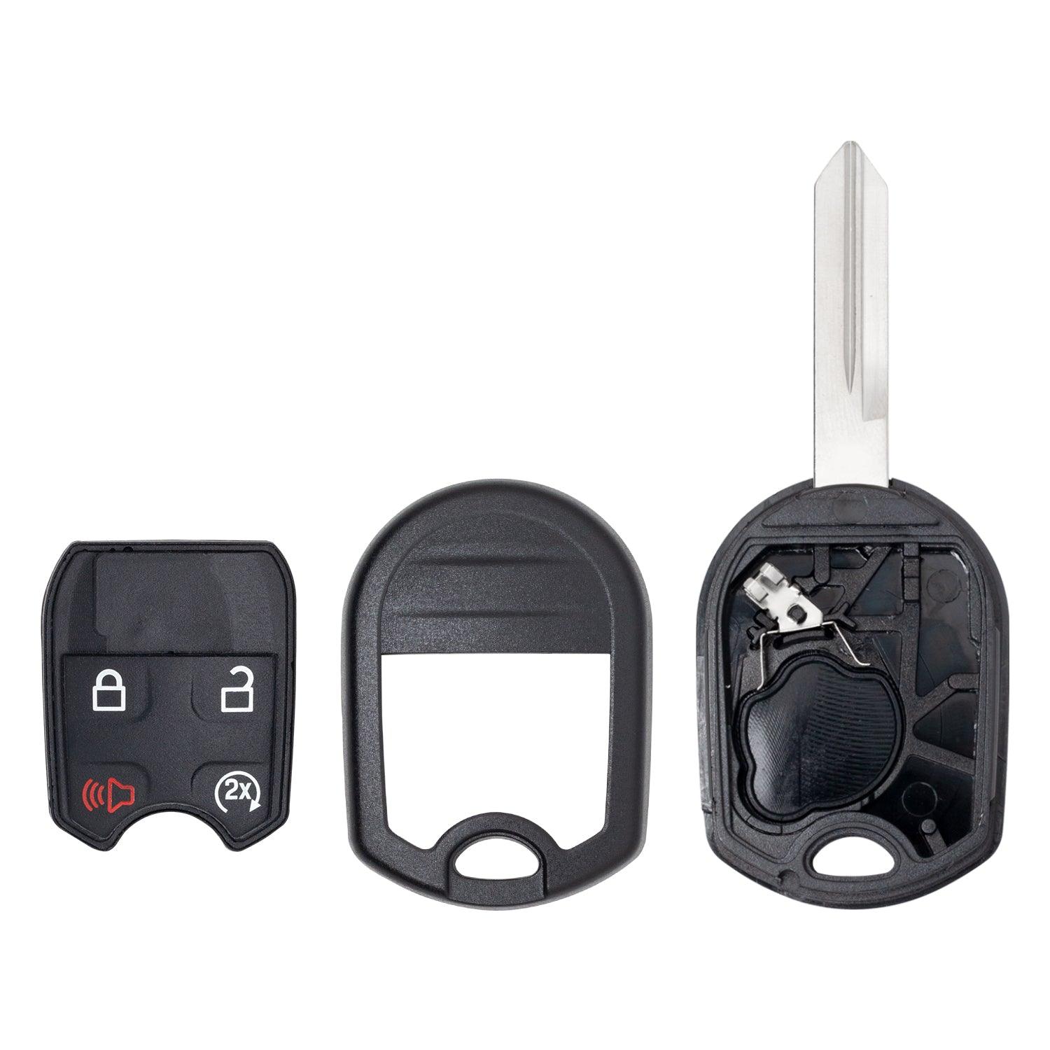 Premium Shell Case for Remote Head Key, Rugged Design for Ford Edge Expedition Explorer F-150 F-250 Mark LT MKZ Navigator (4 Button RS)