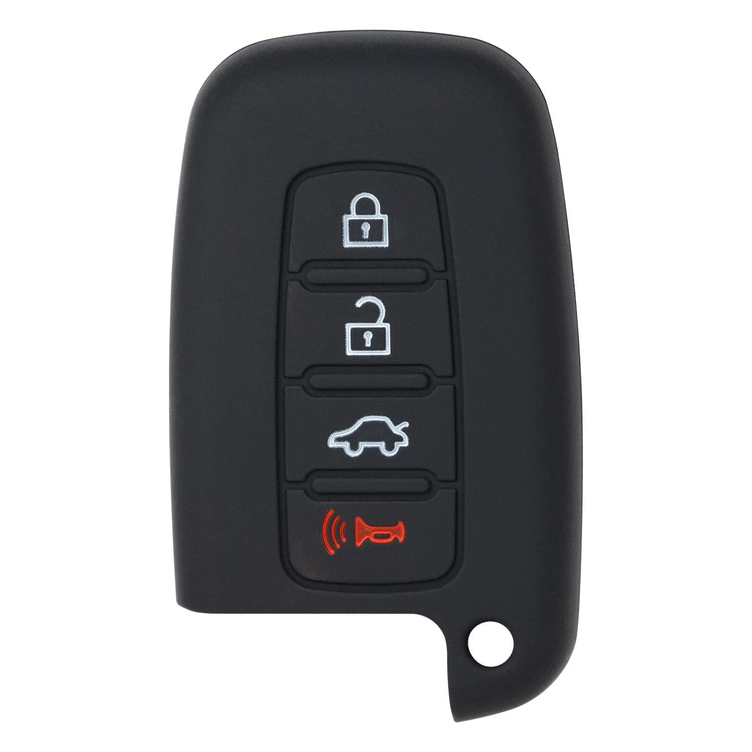 4 Button Proximity Smart Shell Case for Azera Genesis Sonata Forte Optima Rio Sorento SY5HMFNA04 (Black)