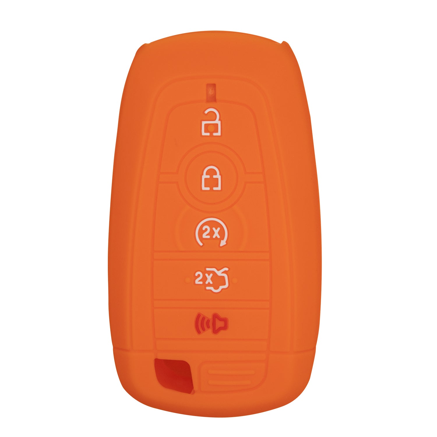Silicone Case for Smart Key Remote Keyless Entry for Ford Fusion Explorer Edge Mustang Expedition M3N-A2C93142600 164-R8149 164R8149 R8149 (Orange)