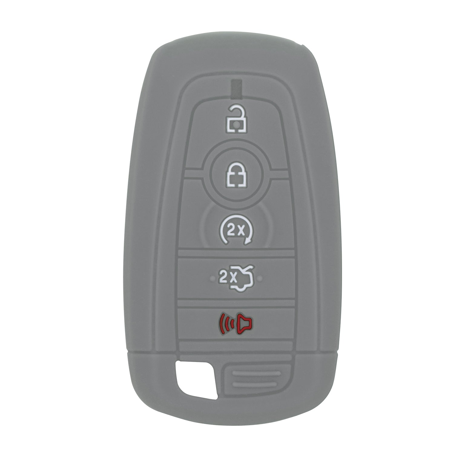 Silicone Case for Smart Key Remote Keyless Entry for Ford Fusion Explorer Edge Mustang Expedition M3N-A2C93142600 164-R8149 164R8149 R8149 (Grey)