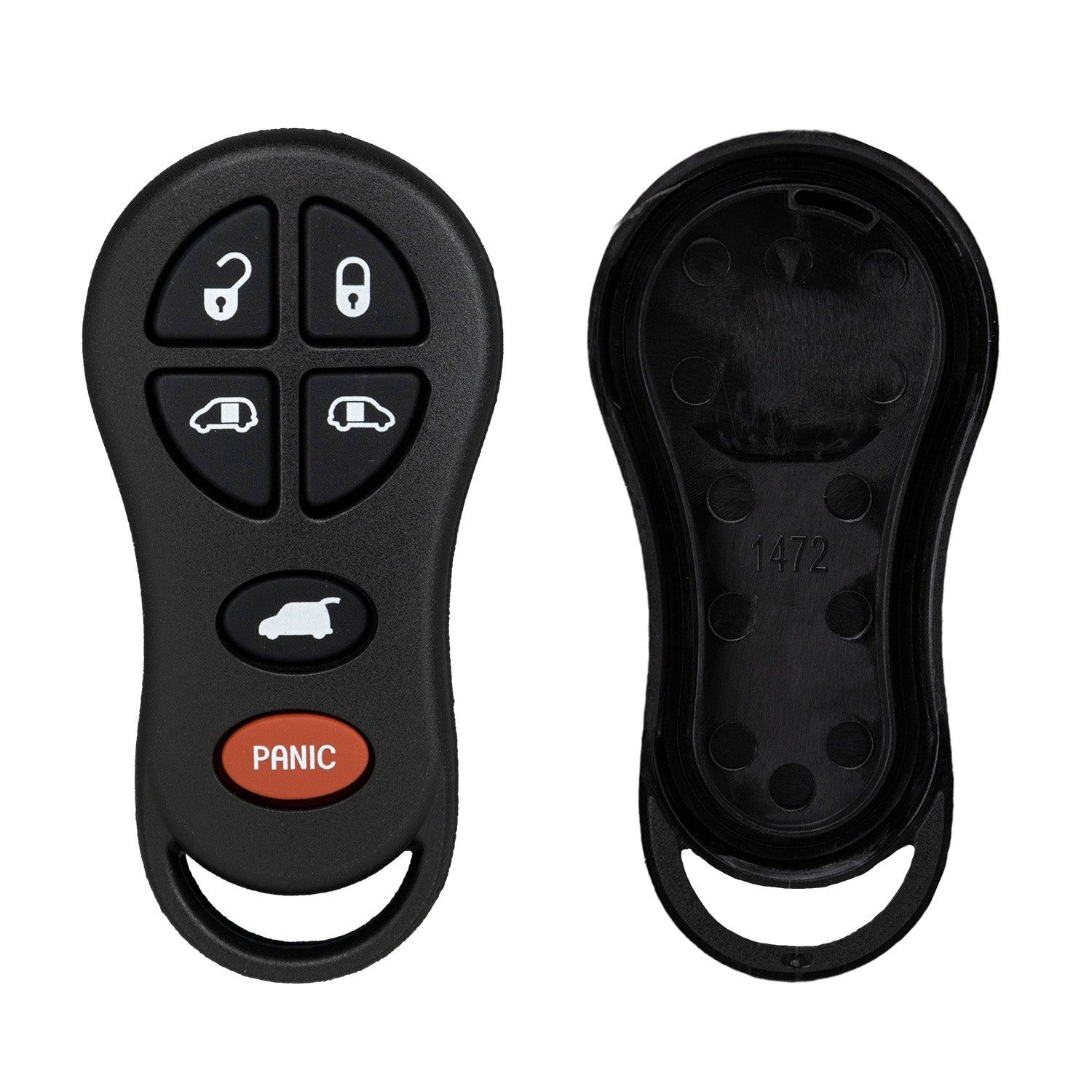 Car Keyless entry remote key Shell case , for Chrysler Ram Grand Cherokee Caravan (6 button shell case)