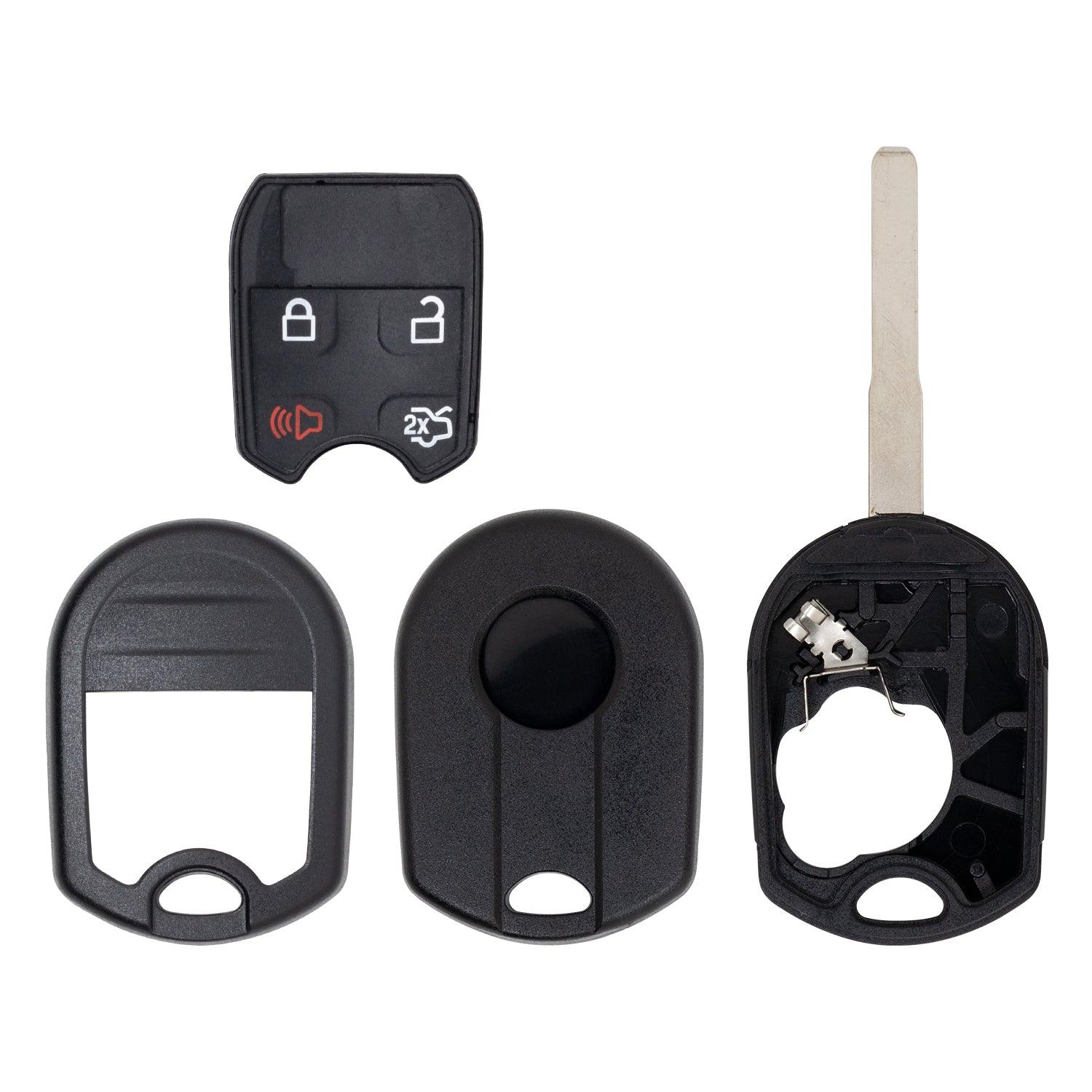 Remote Head Key fob Shell Case for Ford Transit Connect Escape C-Max Fiesta Focus 2012 2013 2014 2015 2016 2017 2018 2019 164-R8046 R8046 5921709 (4 Button)