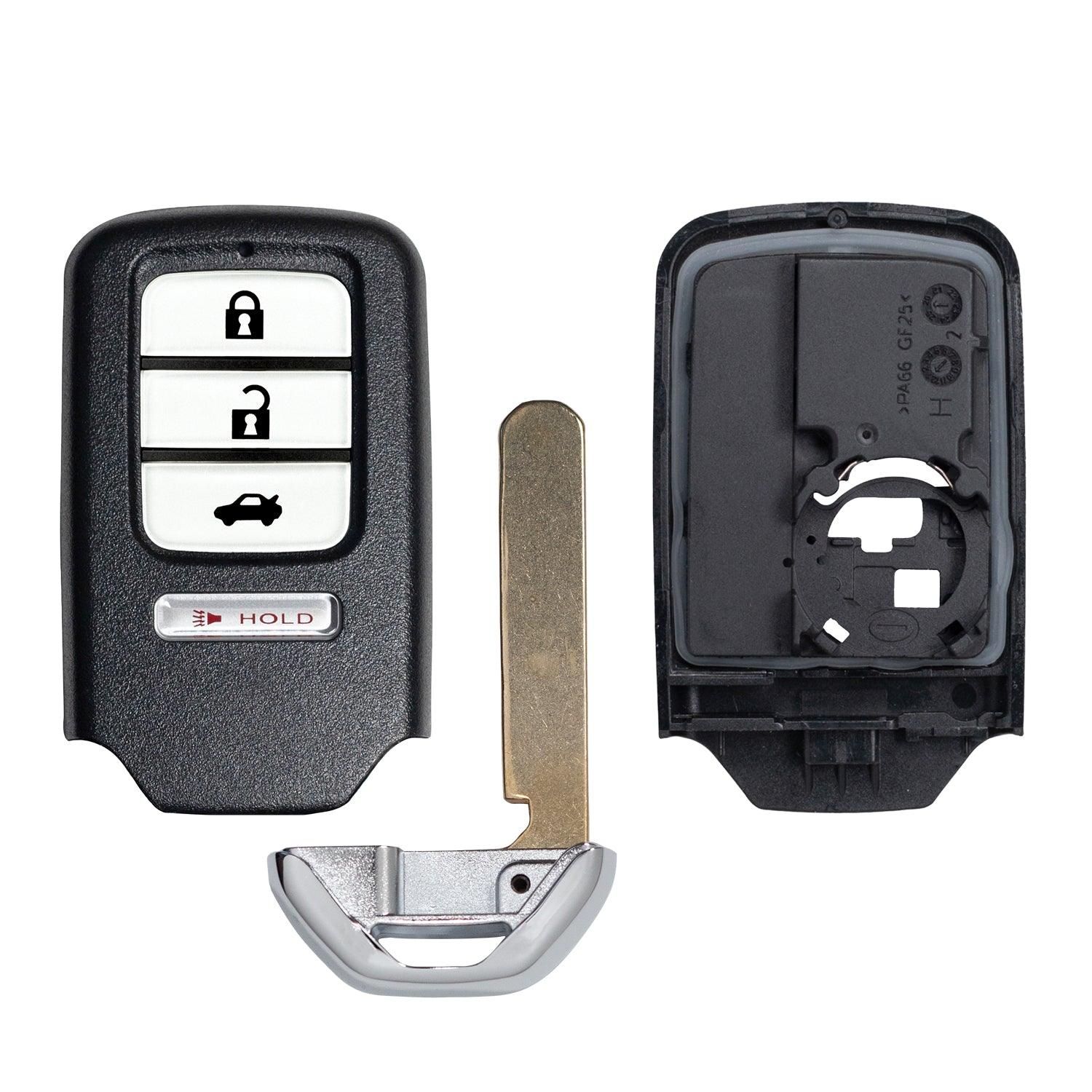 New Keyless Entry Smart Key Fob for Honda Civic 2016 2017 2018 2019 2020 KR5V2X 4 button (Shell Case)