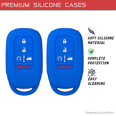 Double Blue Silicone Case for Honda Accord 2022 Proximity Smart Key KR5TP-4