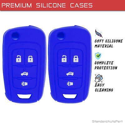 Blue Silicone Case for Flip Key Remote for Cruze Equinox Impala Malibu Sonic (2)
