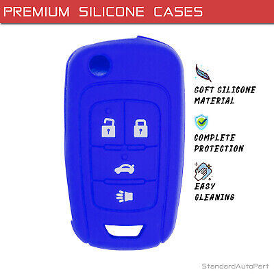 Blue Silicone Case for Flip Key Remote for Cruze Equinox Impala Malibu Sonic