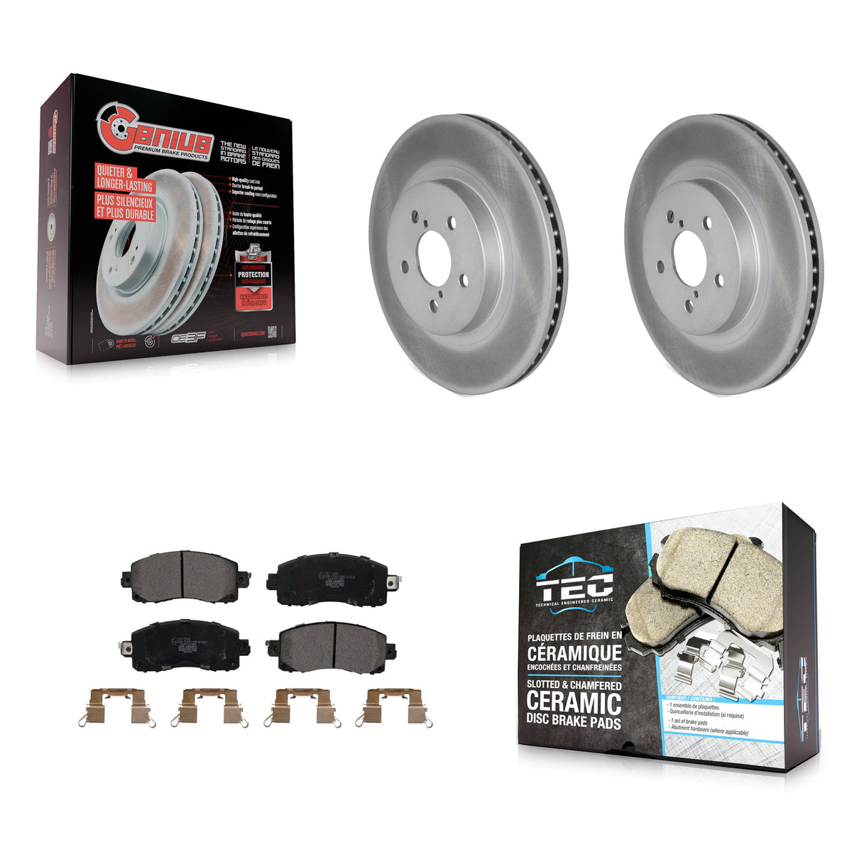 Transit Auto KGT-102093 Disc Brake Kit for 2017-2023 Subaru Crosstrek, Subaru Impreza - Front