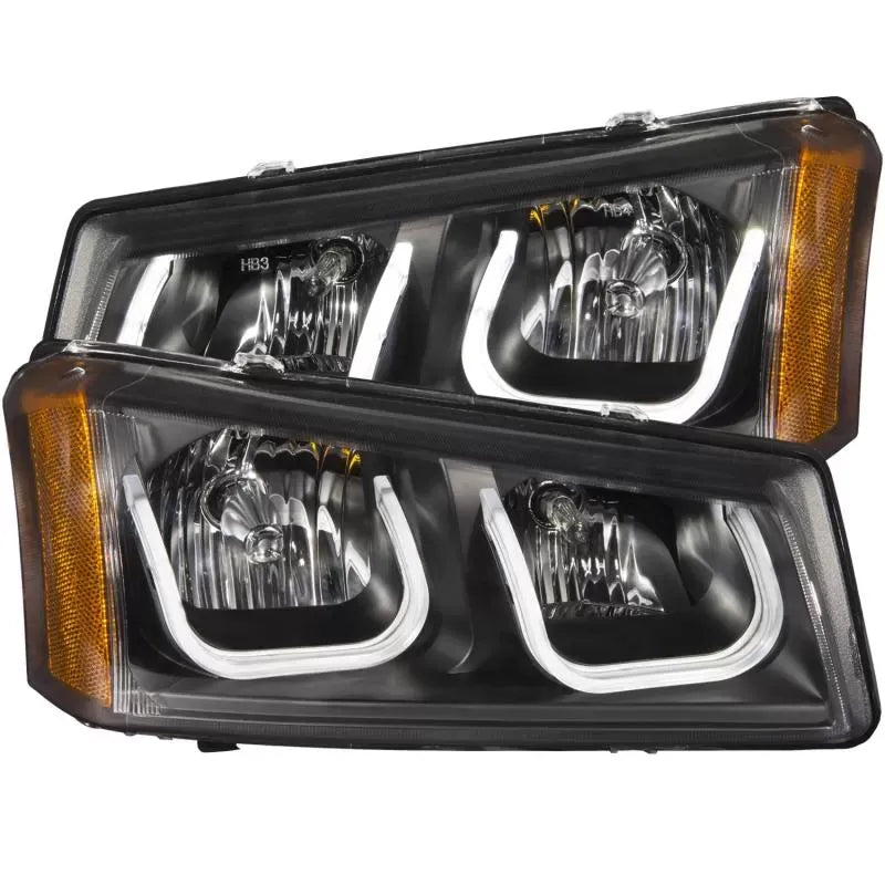 Anzo 111312 USA Projector Headlight Set with Clear Lens and Black Housing for Chevrolet Silverado/Avalanche