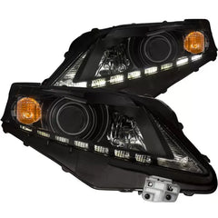 Anzo 111322 USA Projector Headlight Set Clear Lens Black Housing Pair for