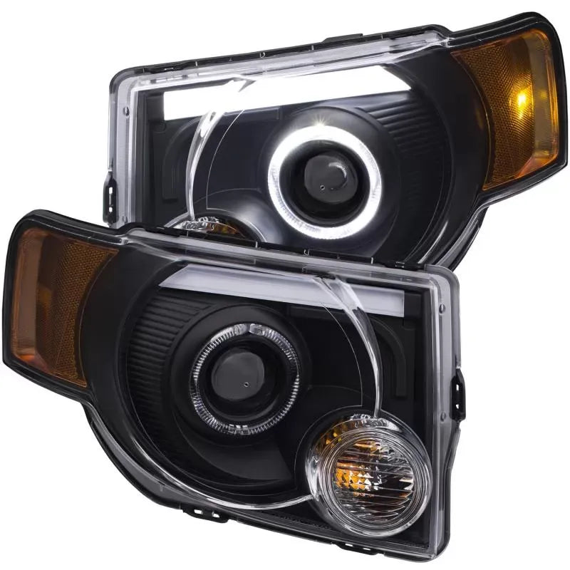 Anzo 111355 USA Projector Headlight Set Clear Lens Black Housing for