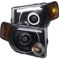 Anzo 111355 USA Projector Headlight Set Clear Lens Black Housing for