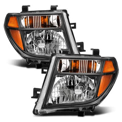 Anzo 111434 USA Crystal Headlight Set Clear Lens Black Housing Pair for Nissan Frontier Pathfinder