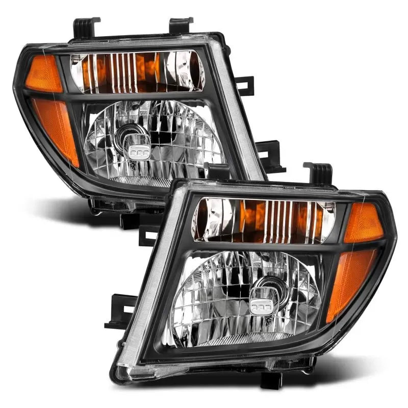 Anzo 111434 USA Crystal Headlight Set Clear Lens Black Housing Pair for Nissan Frontier Pathfinder