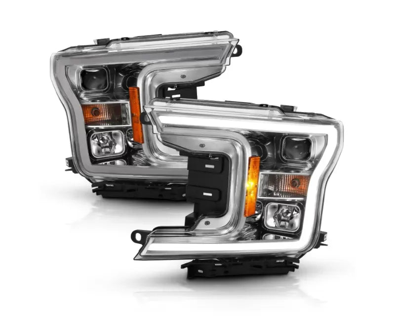 Anzo 111468 USA Projector Headlight Set with Halo for Ford F-150 -, Black Housing