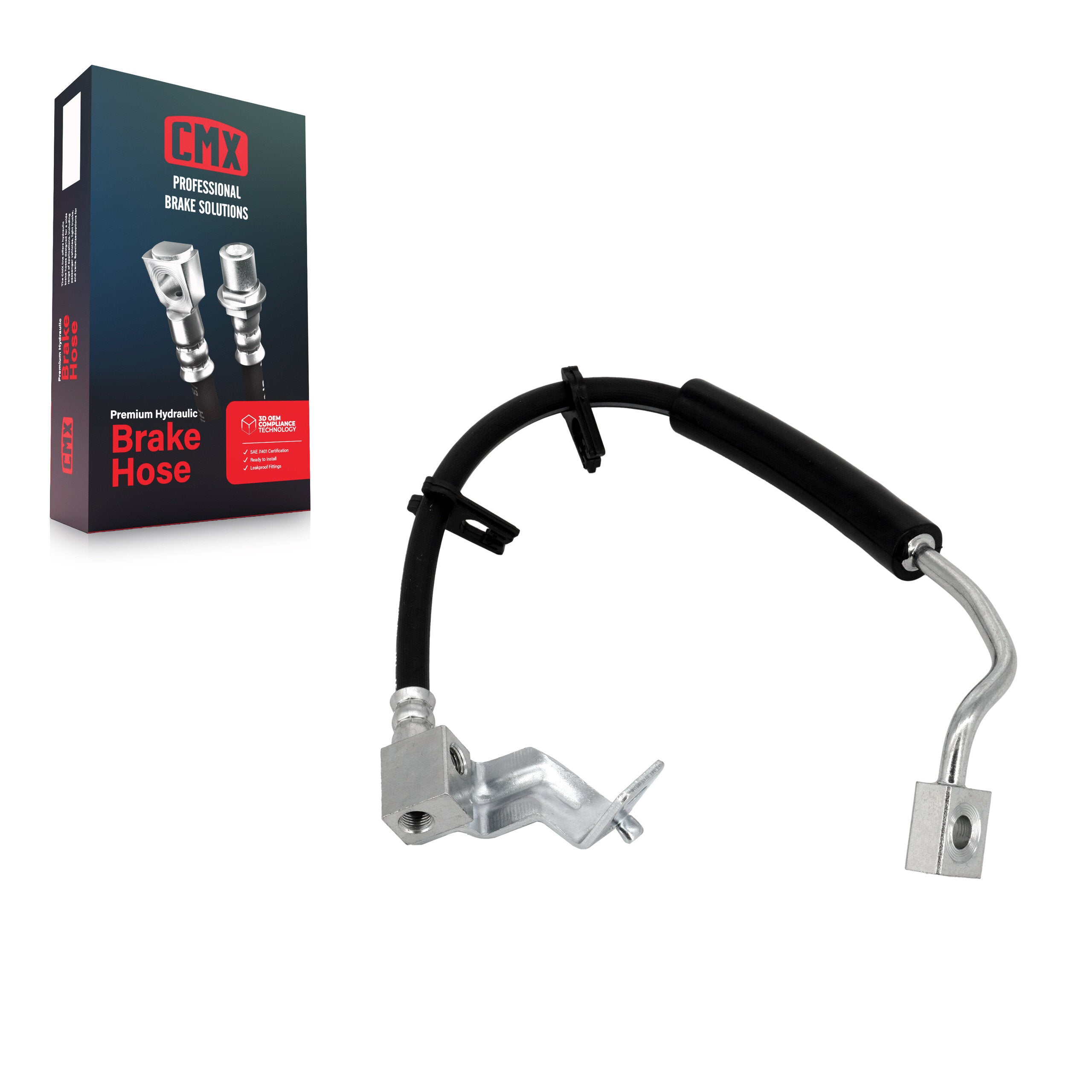 CMX 12-H380555 Front Left Brake Hydraulic Hose for 1997-2004 Ford F-150, F-250, F-150 Heritage