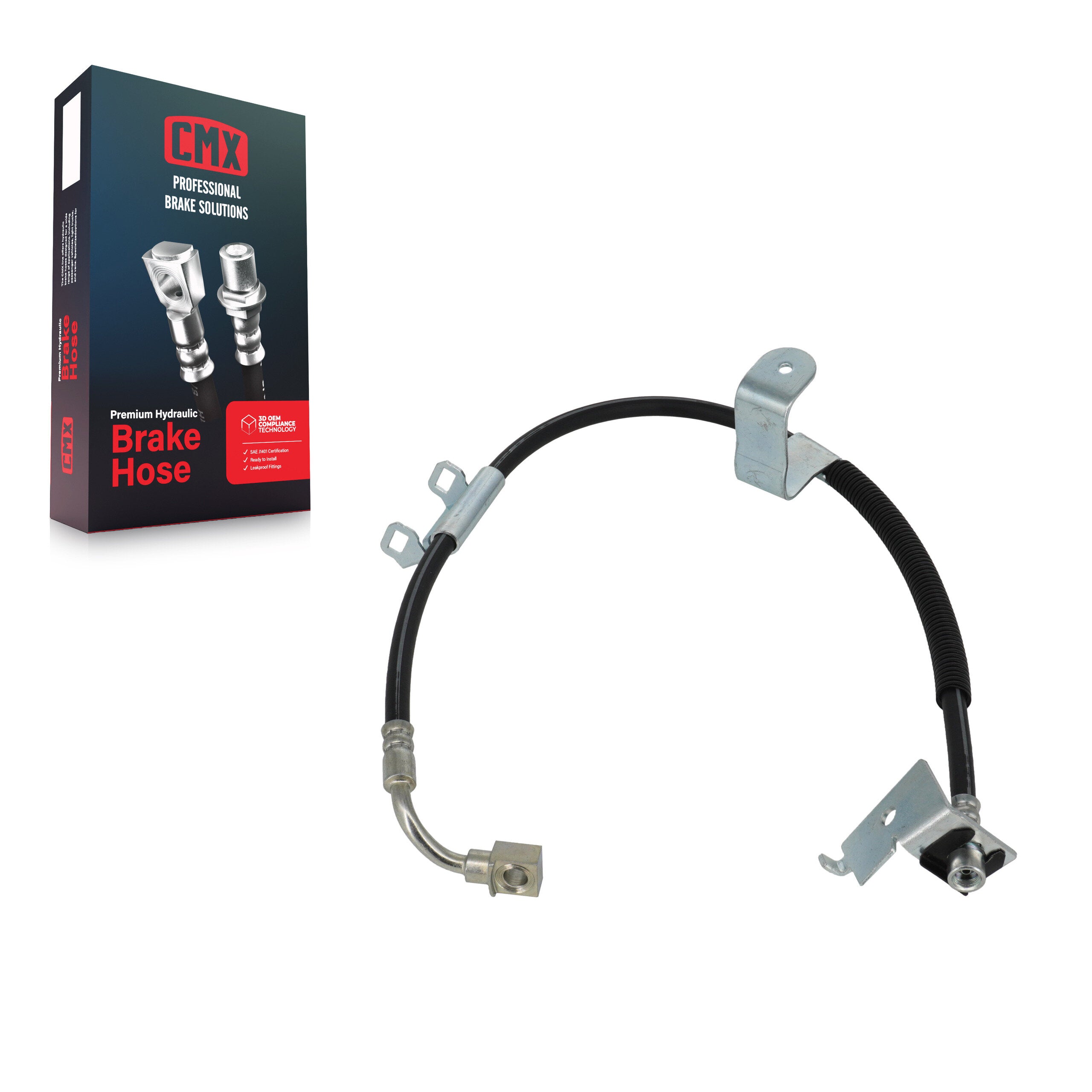 CMX 12-H620051 Front Left Brake Hydraulic Hose for 1999-2007 Chevrolet Silverado 2500, GMC Sierra 2500 and Select Vehicles