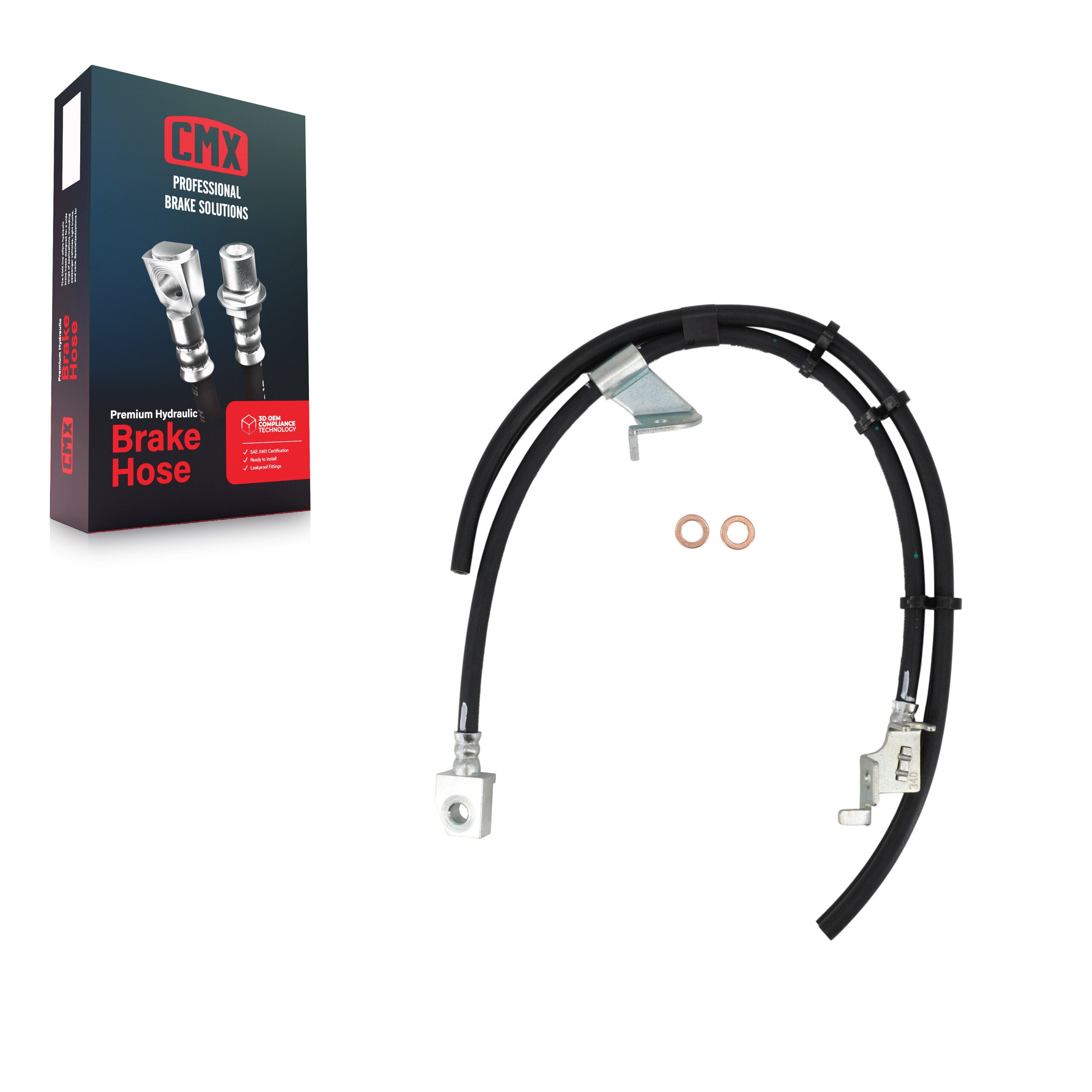 CMX 12-H620325 Front Right Brake Hydraulic Hose for 2002-2006 Ford Expedition, Lincoln Navigator