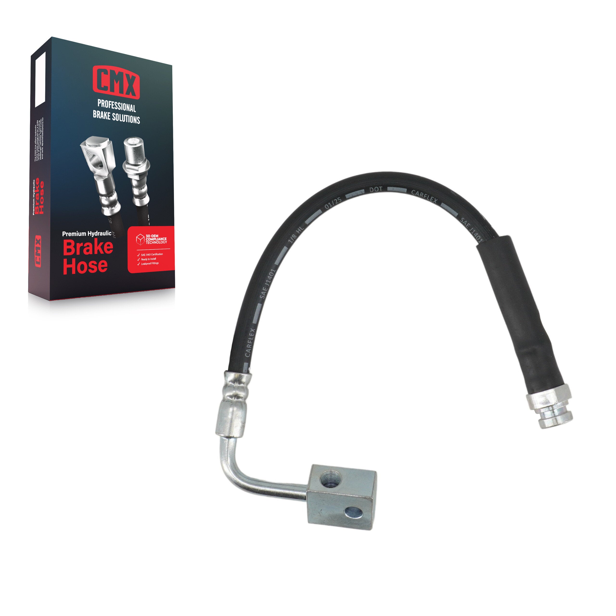 CMX 12-H620425 Rear Center Brake Hydraulic Hose for 2004-2008 Chevrolet Colorado, GMC Canyon and Select Vehicles