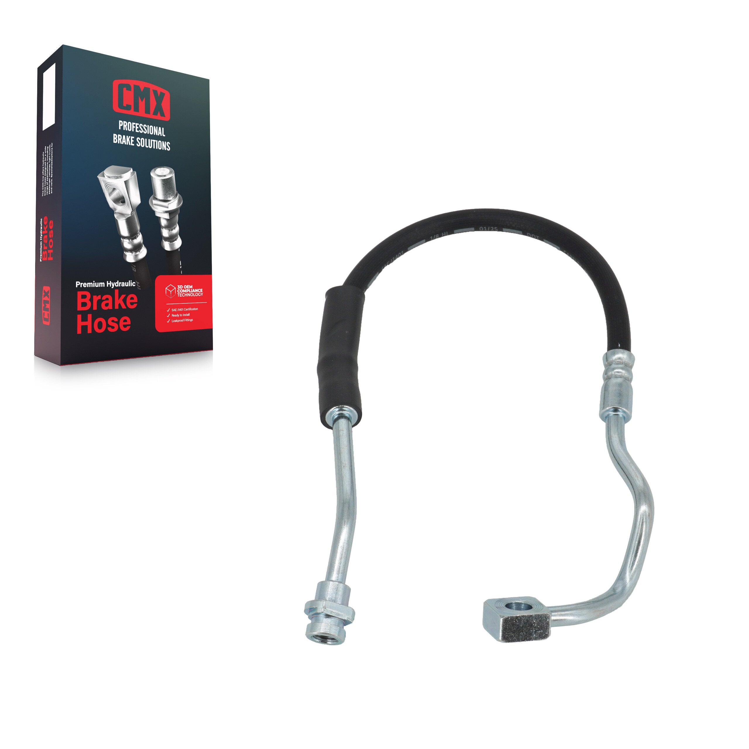 CMX 12-H620448 Front Left Brake Hydraulic Hose for 2004-2012 Chevrolet Colorado, GMC Canyon and Select Vehicles