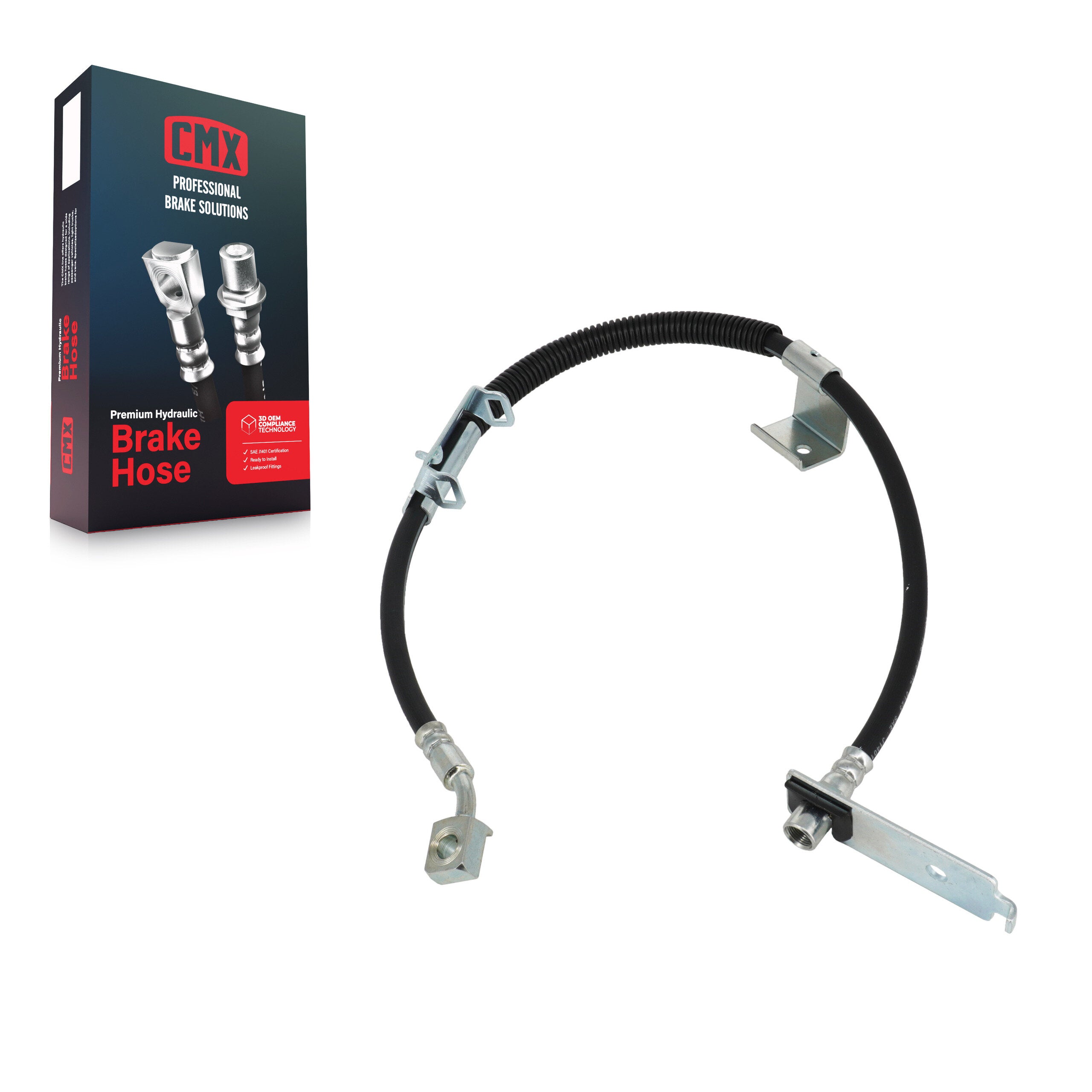 CMX 12-H620463 Front Left Brake Hydraulic Hose for 2003-2008 Chevrolet Express 1500, Chevrolet Express 2500 and Select Vehicles
