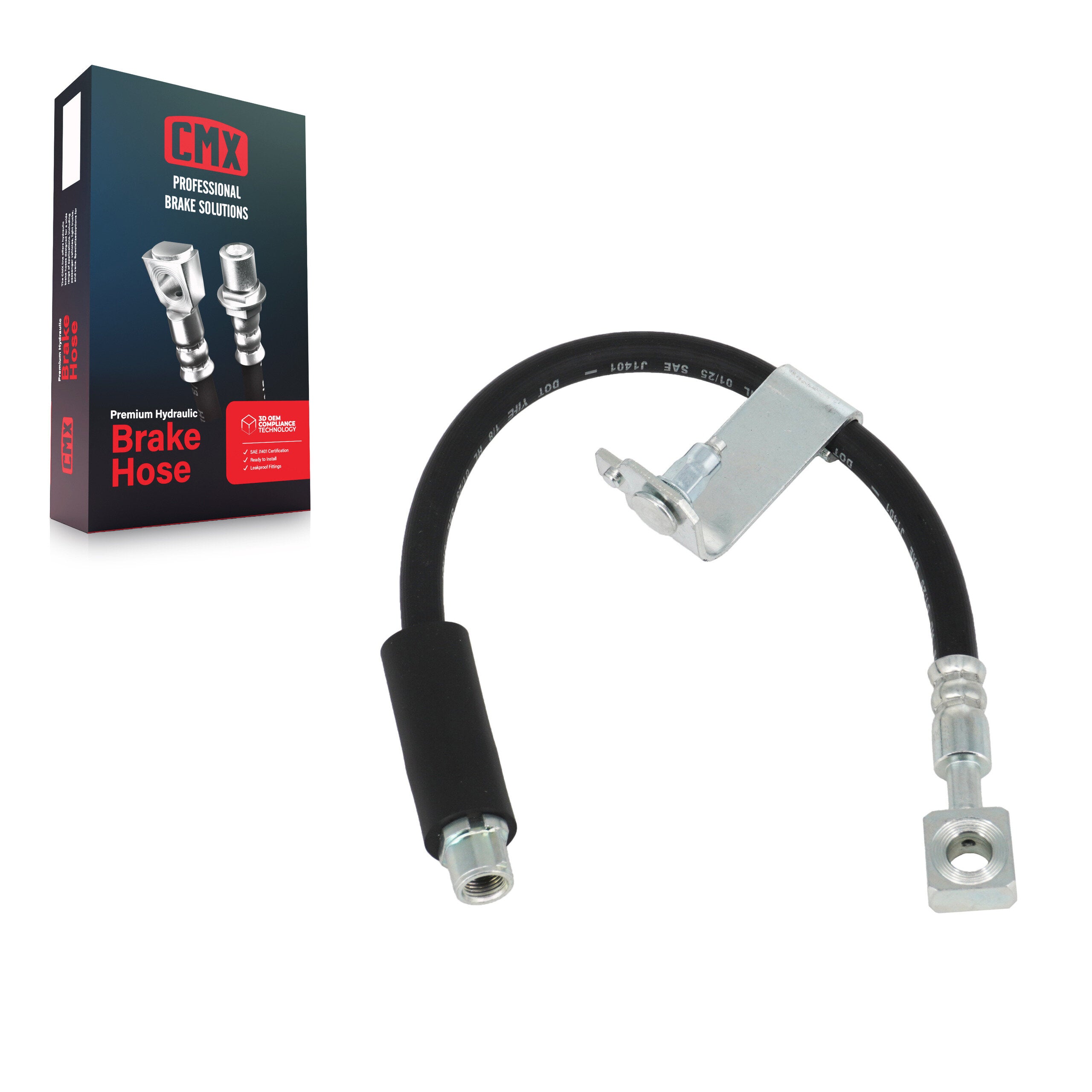 CMX 12-H620474 Front Left Brake Hydraulic Hose for 2004-2012 Chevrolet Malibu, Pontiac G6, Saturn Aura