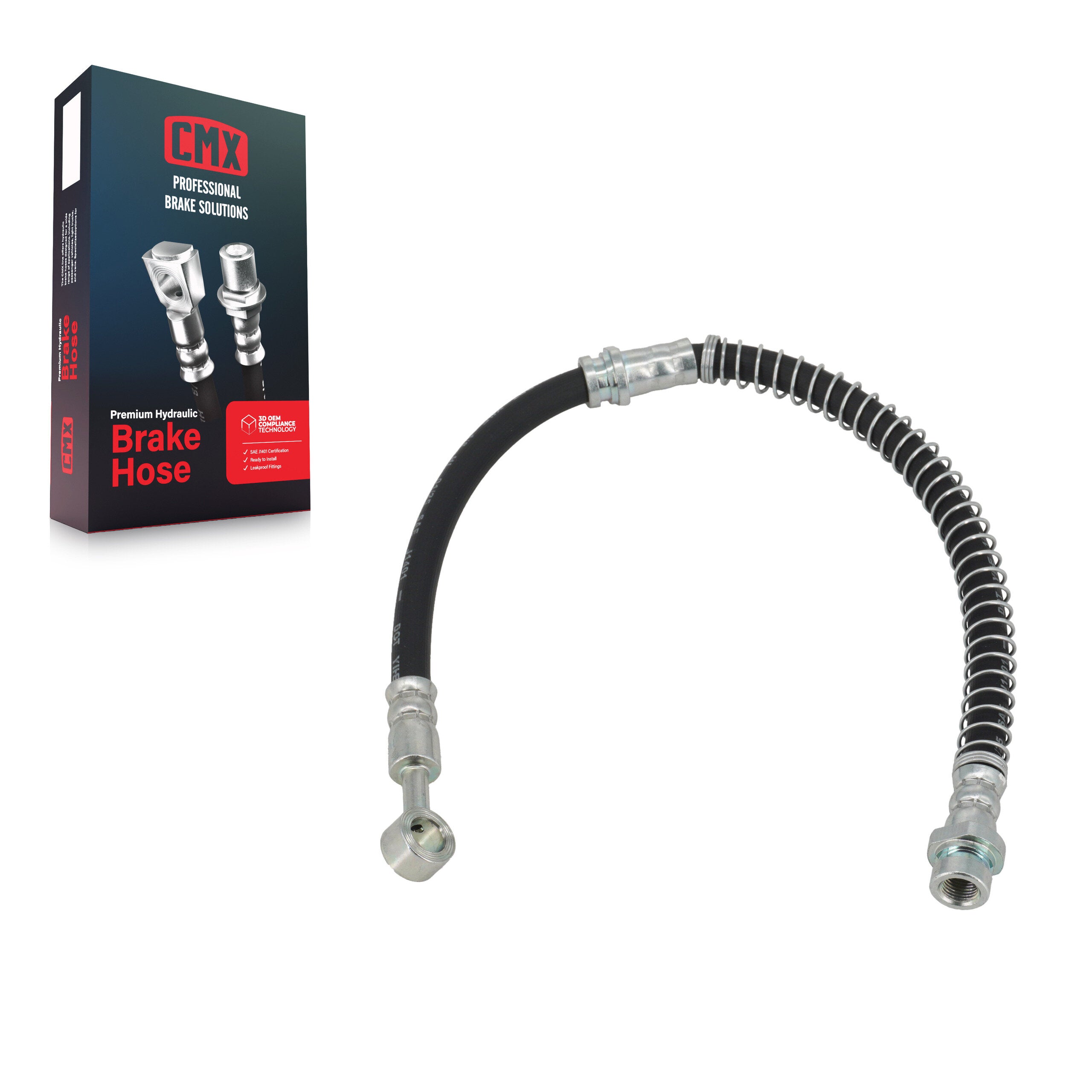 CMX 12-H620598 Front Left Brake Hydraulic Hose for 2005-2010 Hyundai Tucson, Kia Sportage