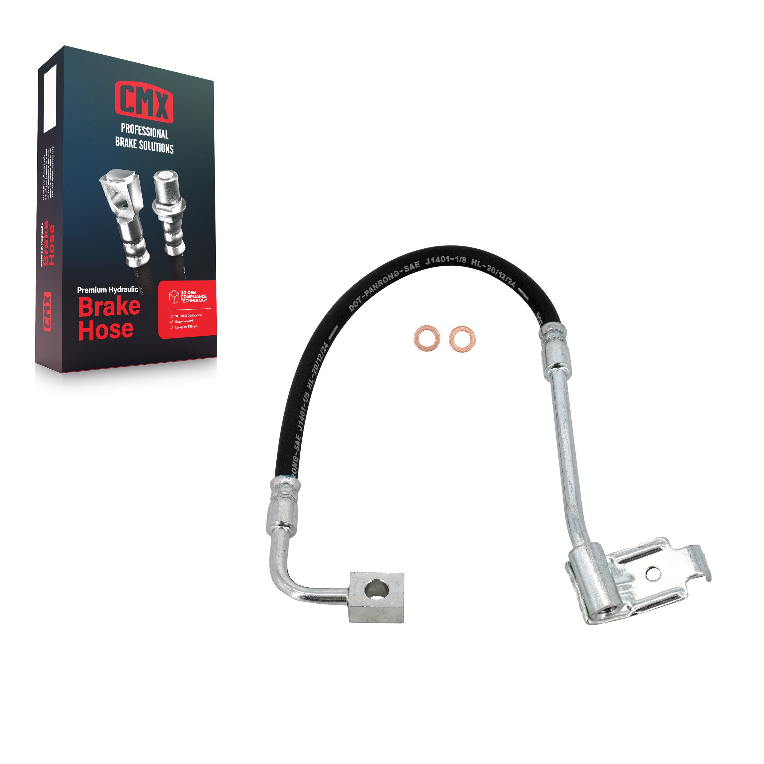 CMX 12-H620923 Rear Right Brake Hydraulic Hose for 2007-2018 Jeep Wrangler, Wrangler JK