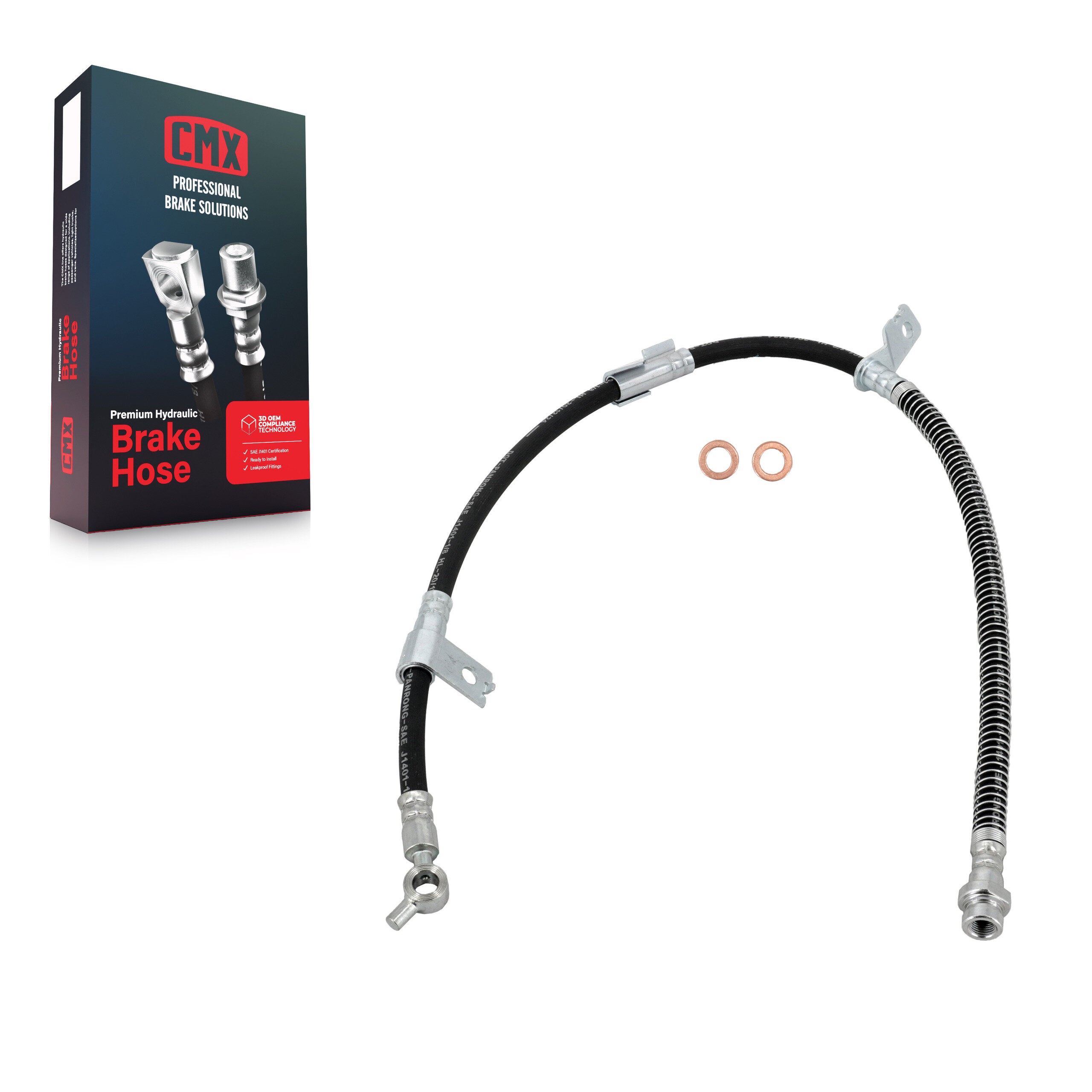 CMX 12-H620950 Front Left Brake Hydraulic Hose for 2006-2013 Hyundai Azera, Sonata