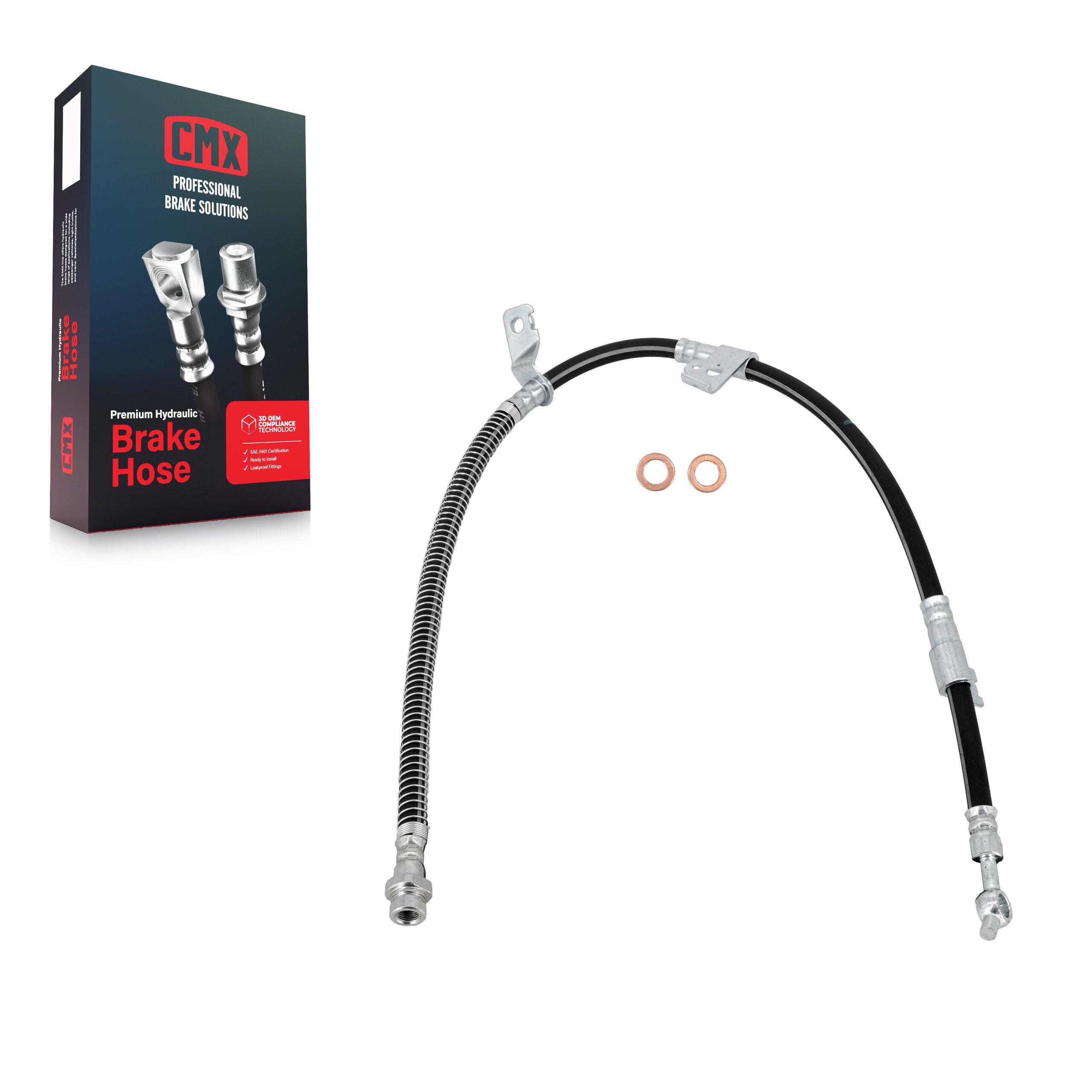 CMX 12-H620951 Front Right Brake Hydraulic Hose for 2006-2013 Hyundai Azera, Sonata