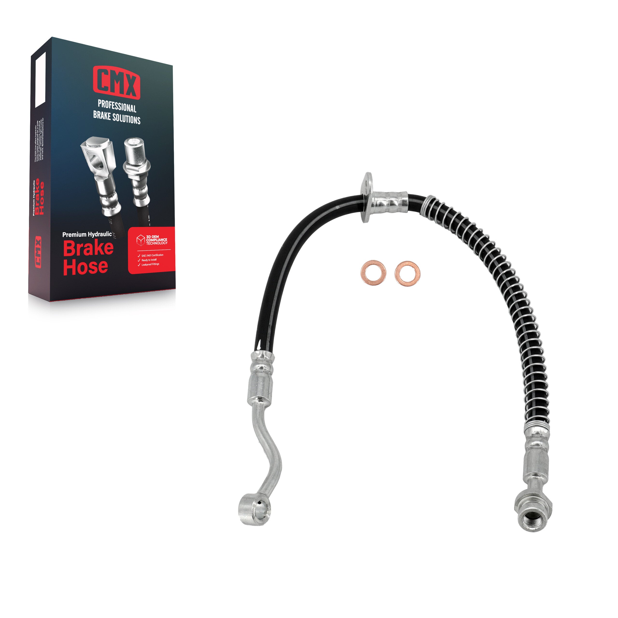 CMX 12-H620952 Front Left Brake Hydraulic Hose for 2006-2011 Hyundai Accent