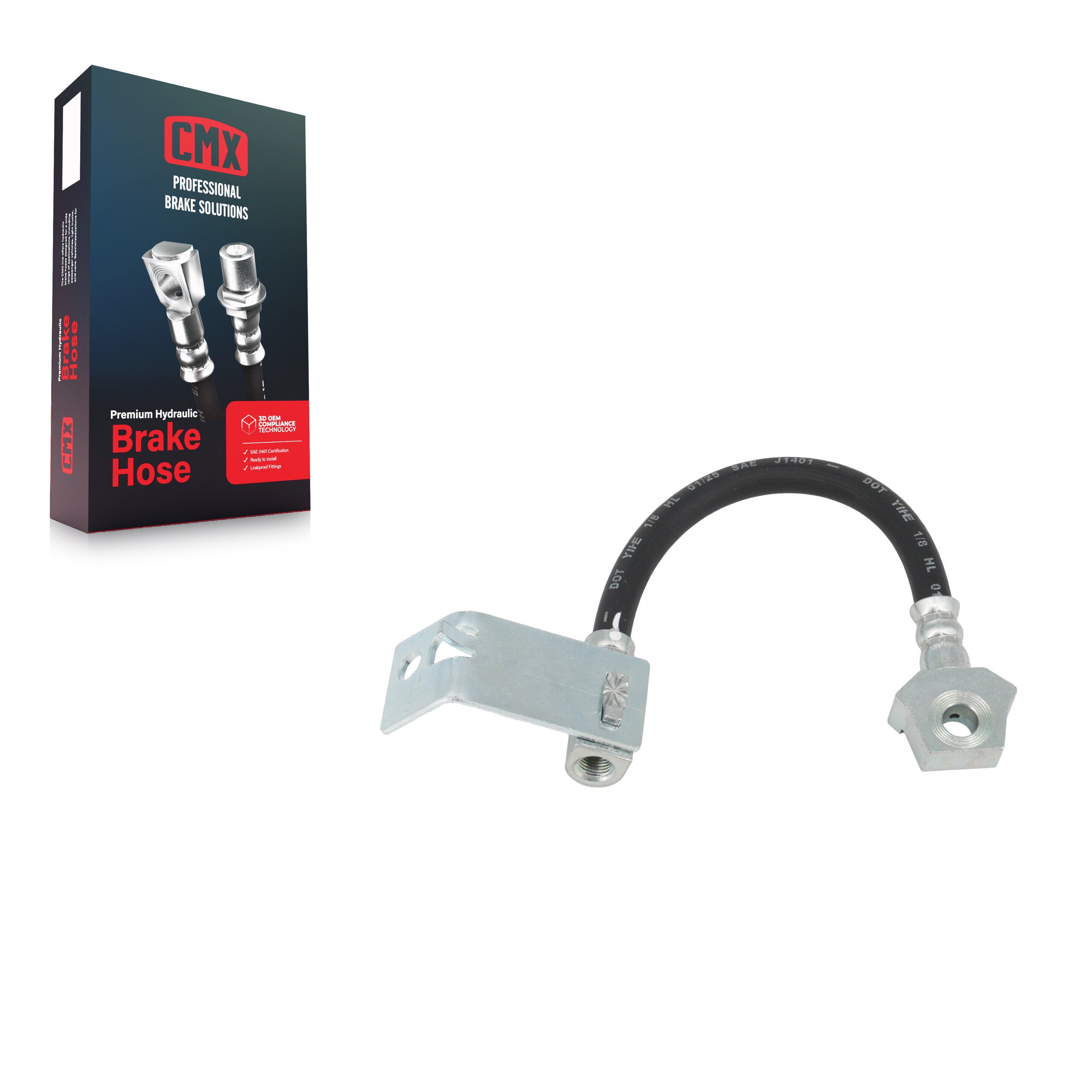 CMX 12-H620979 Rear Left Brake Hydraulic Hose for 2005-2010 Ford F-250 Super Duty, F-350 Super Duty, F-450 Super Duty