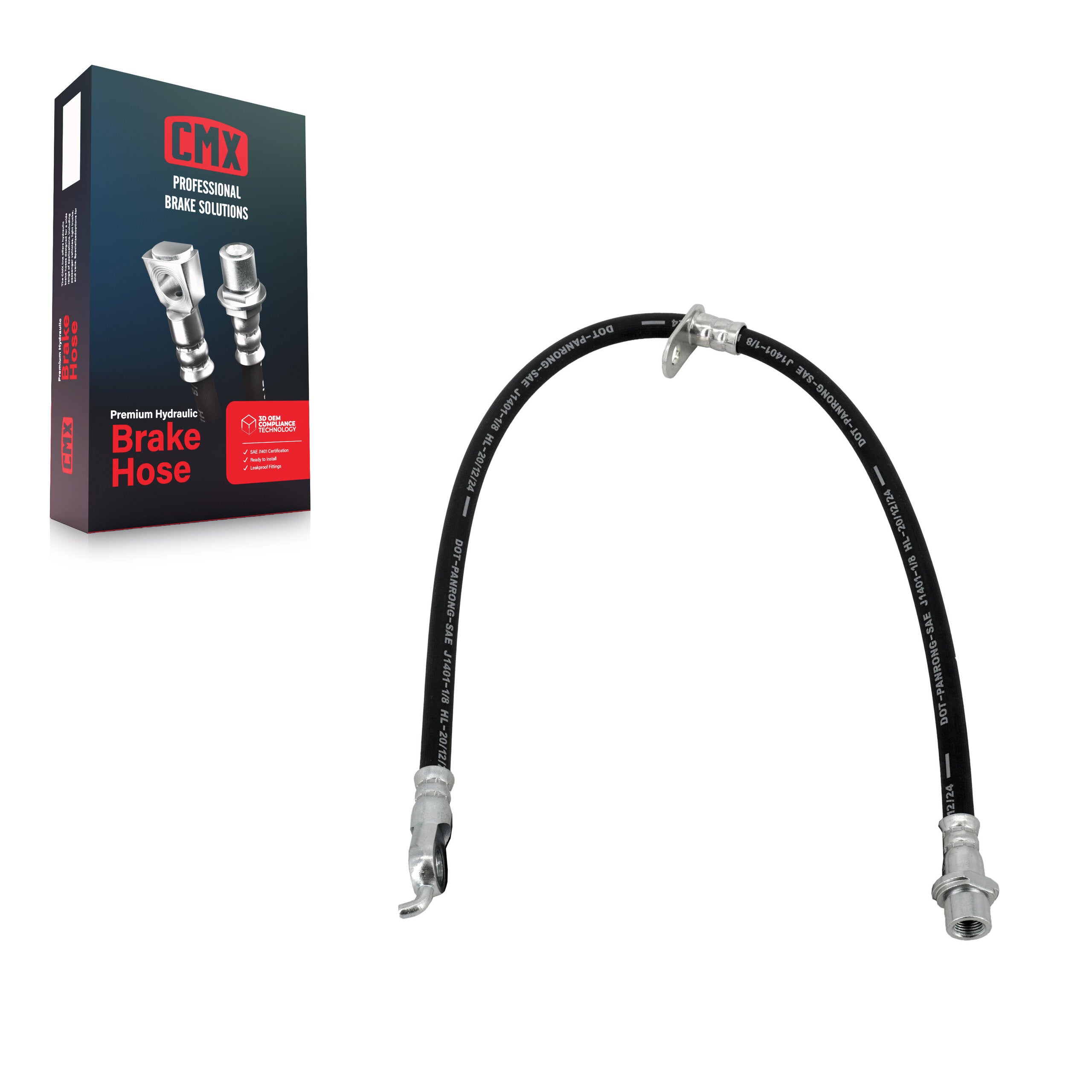 CMX 12-H621100 Front Left Brake Hydraulic Hose for 2008-2018 Toyota Corolla, Toyota Matrix, Pontiac Vibe