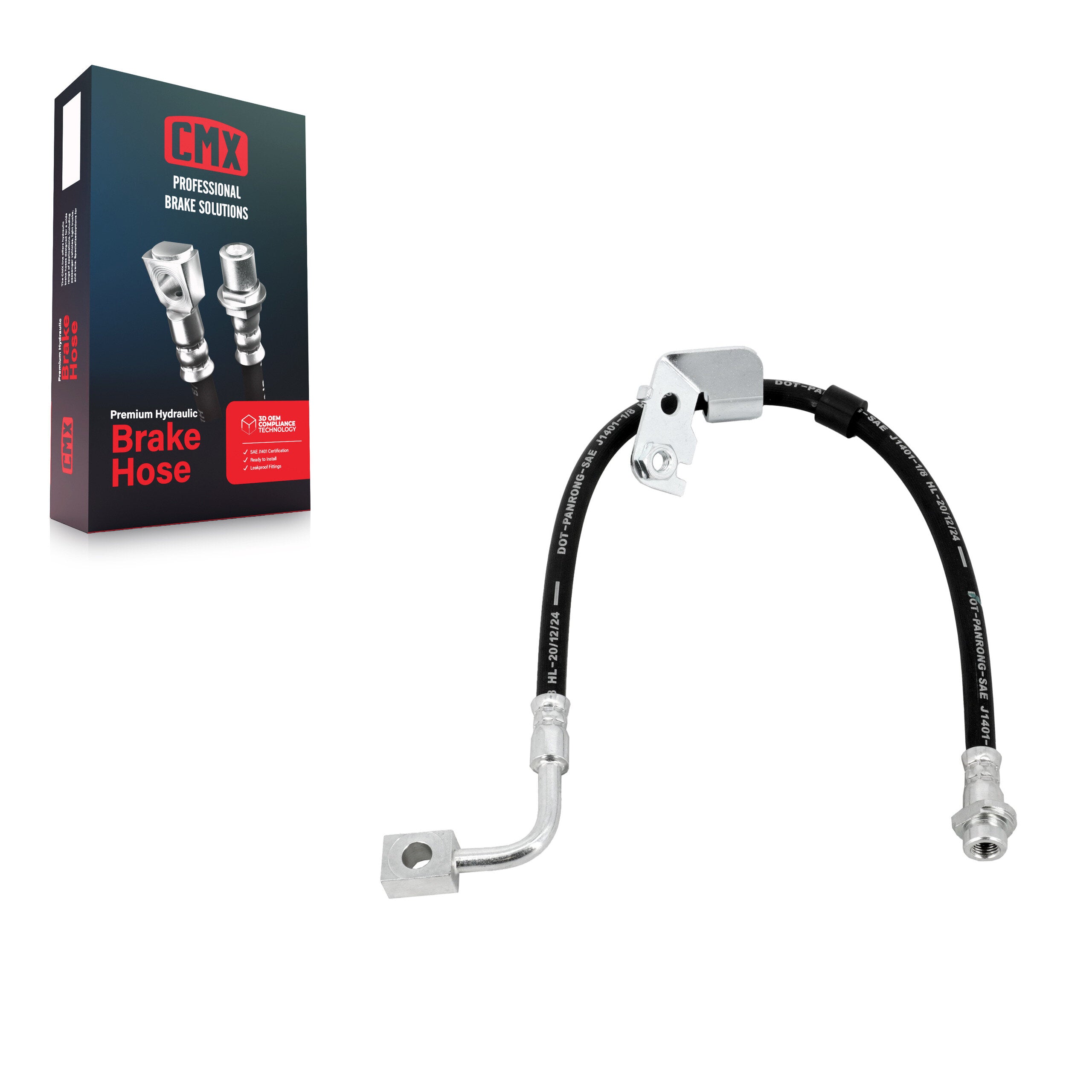 CMX 12-H621283 Front Right Brake Hydraulic Hose for 2009-2020 Dodge Journey