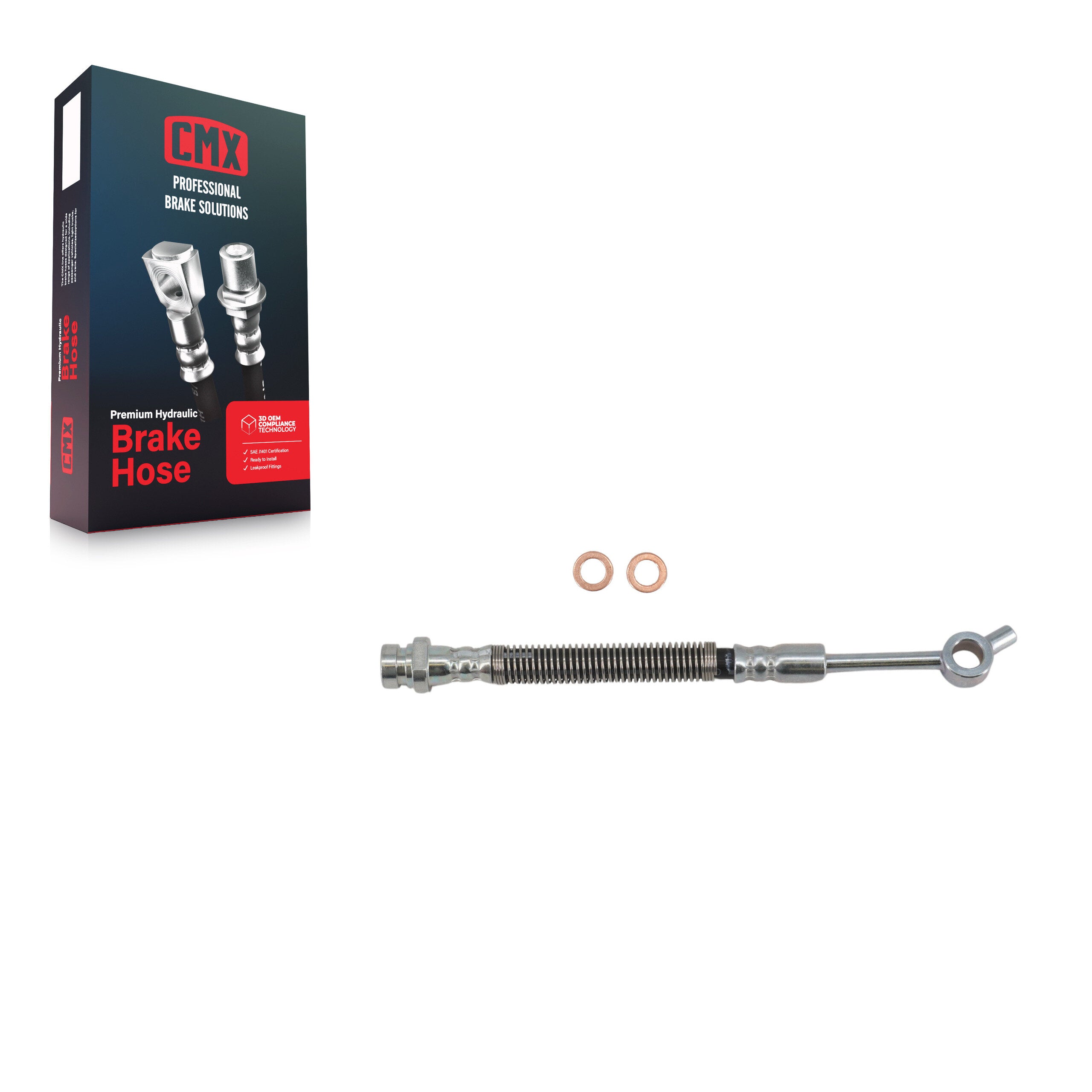 CMX 12-H621378 Rear Outer Brake Hydraulic Hose for 2010-2013 Kia Soul