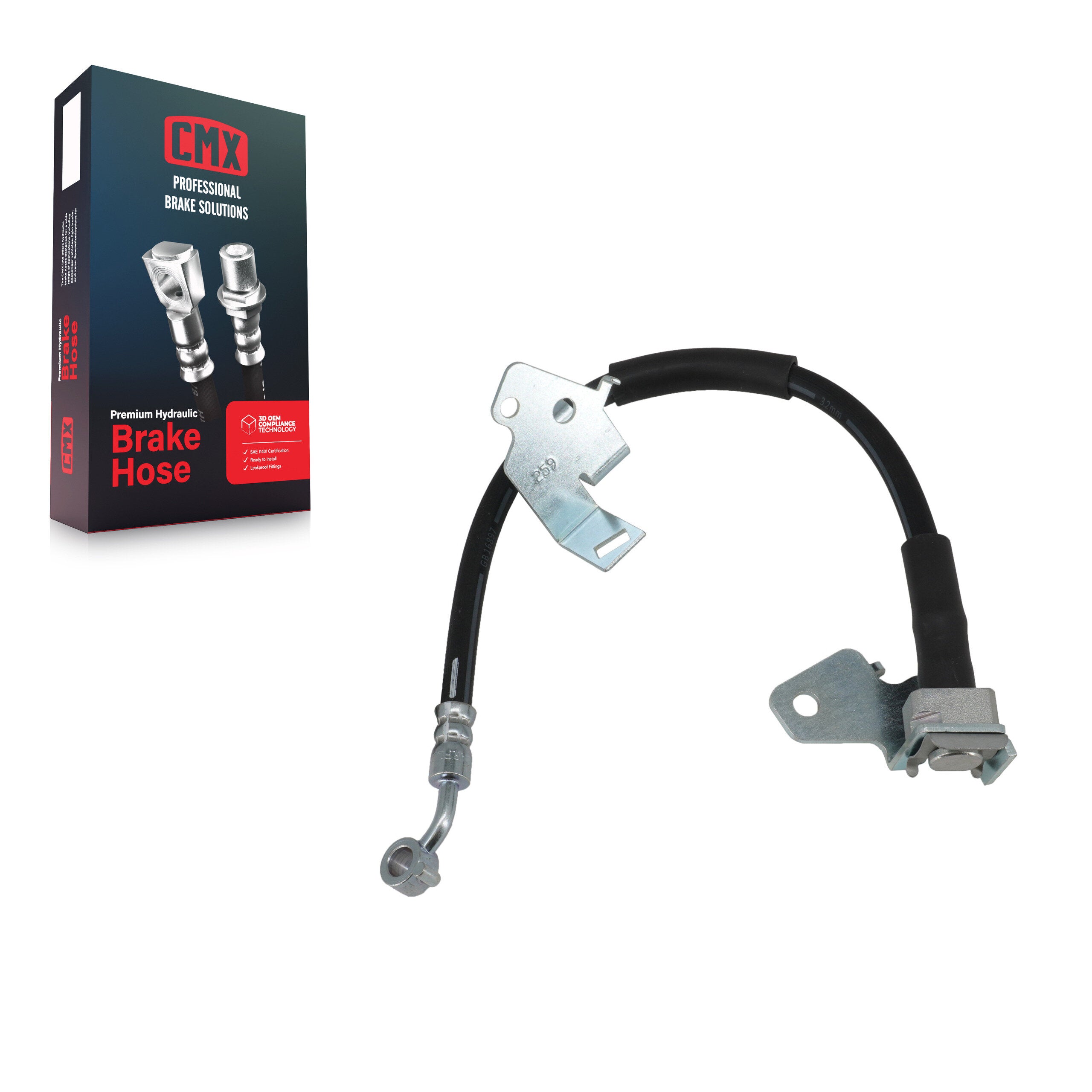CMX 12-H621467 Front Left Brake Hydraulic Hose for 2010-2012 Ford Fusion, Lincoln MKZ, Mercury Milan