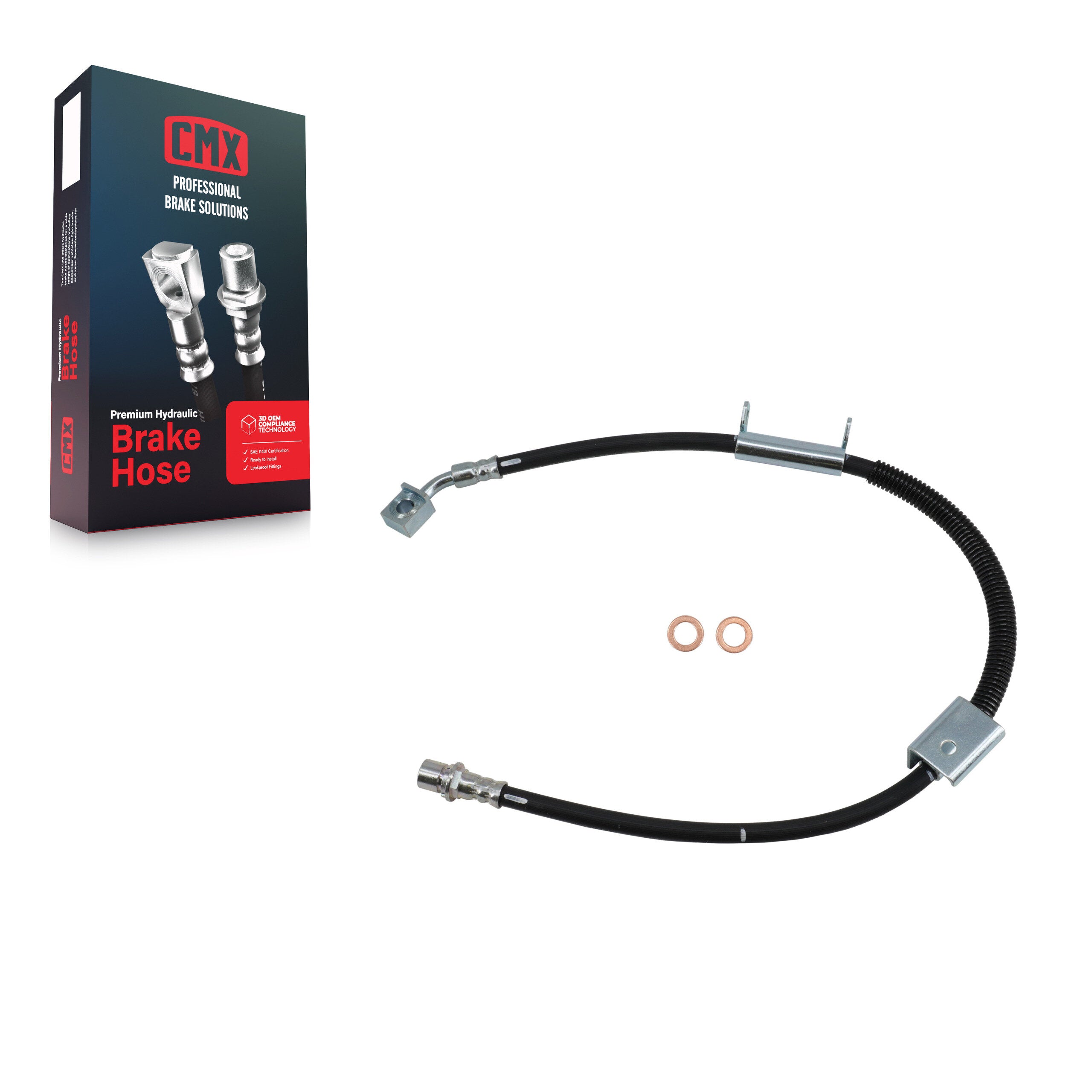 CMX 12-H621676 Front Left Brake Hydraulic Hose for 2009-2014 Chevrolet Express 1500, GMC Savana 1500
