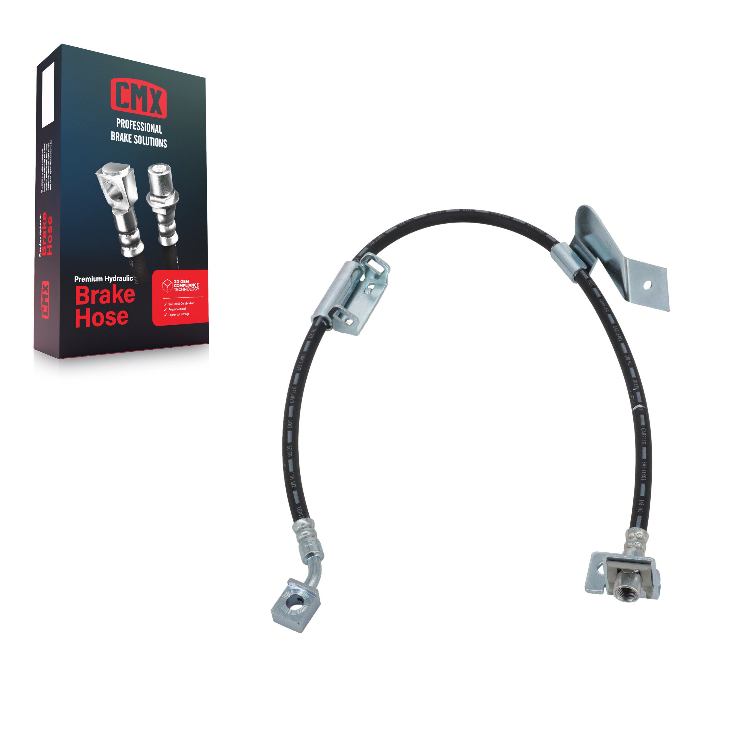 CMX 12-H621677 Front Right Brake Hydraulic Hose for 2003-2018 Chevrolet Express 2500, Chevrolet Express 3500 and Select Vehicles