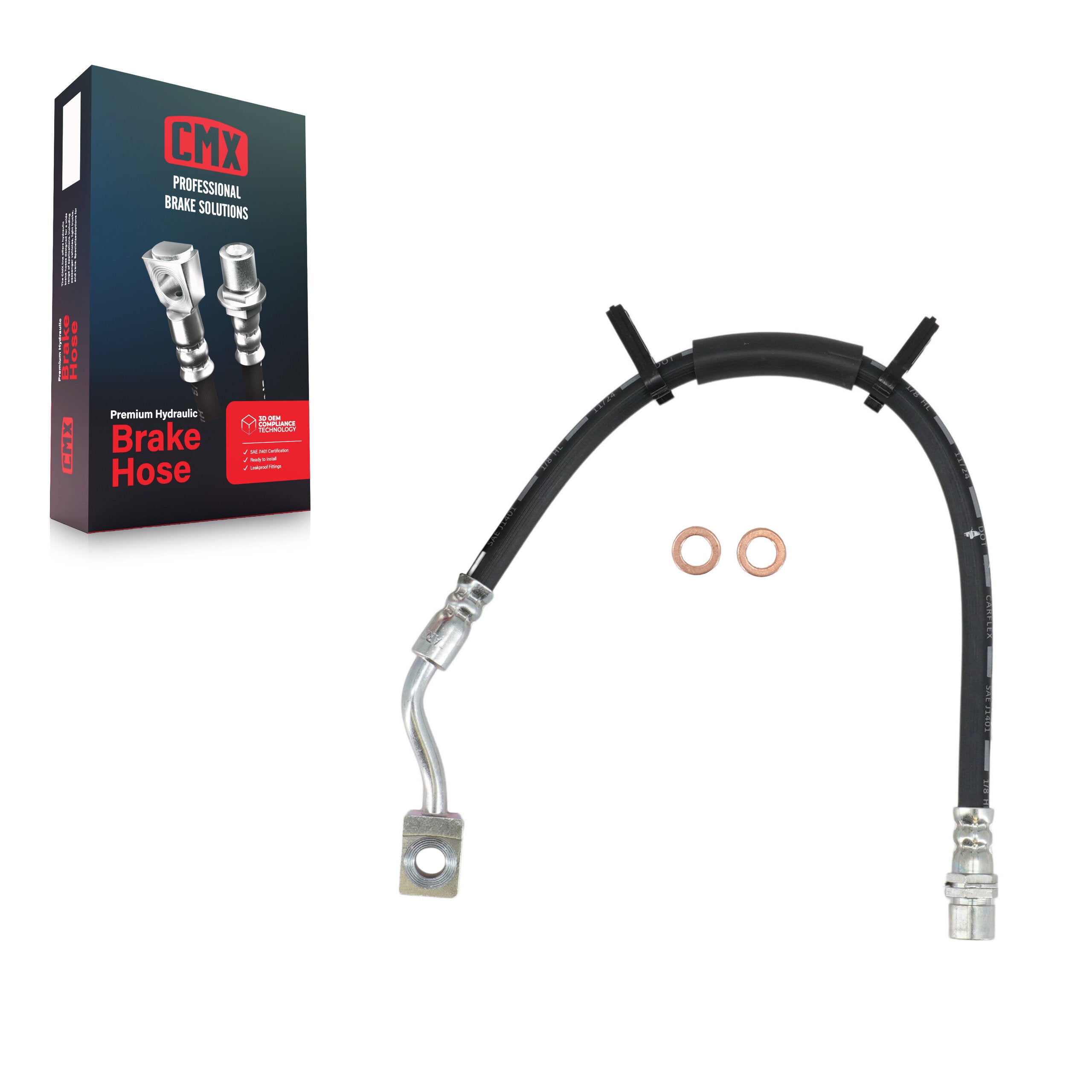 CMX 12-H621757 Front Right Brake Hydraulic Hose for 2011-2018 Dodge Durango, Jeep Grand Cherokee