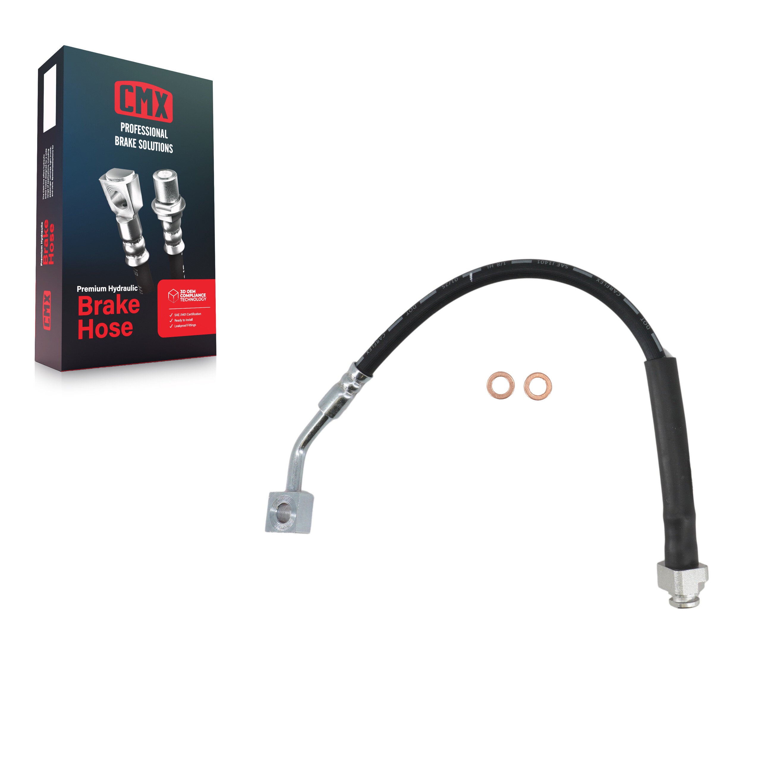 CMX 12-H621818 Front Right Brake Hydraulic Hose for 2011-2019 Ford Explorer, Police Interceptor Utility