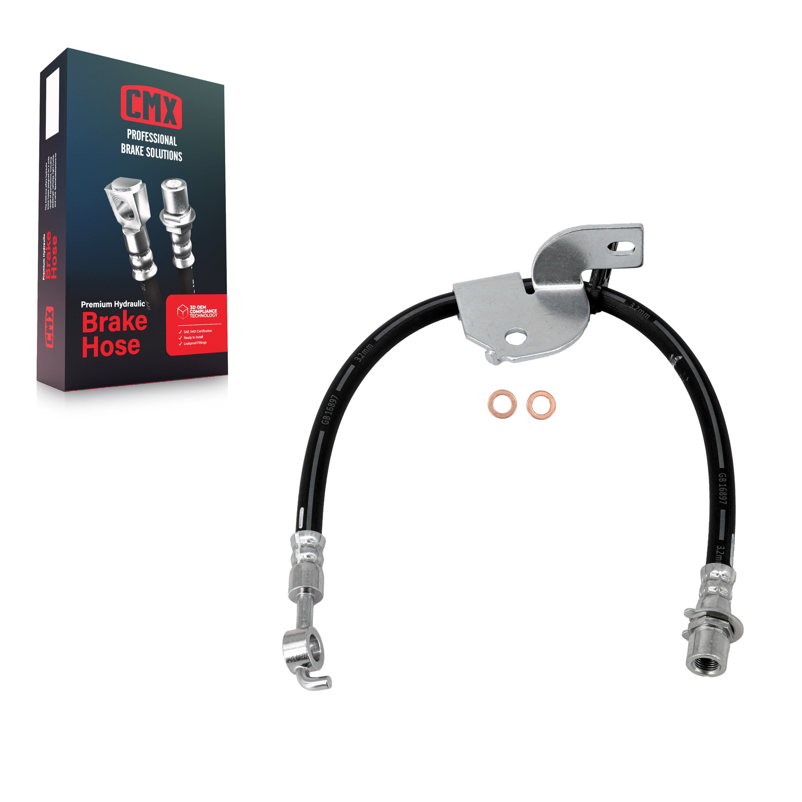 CMX 12-H621911 Front Left Brake Hydraulic Hose for 2012-2014 Ford F-150