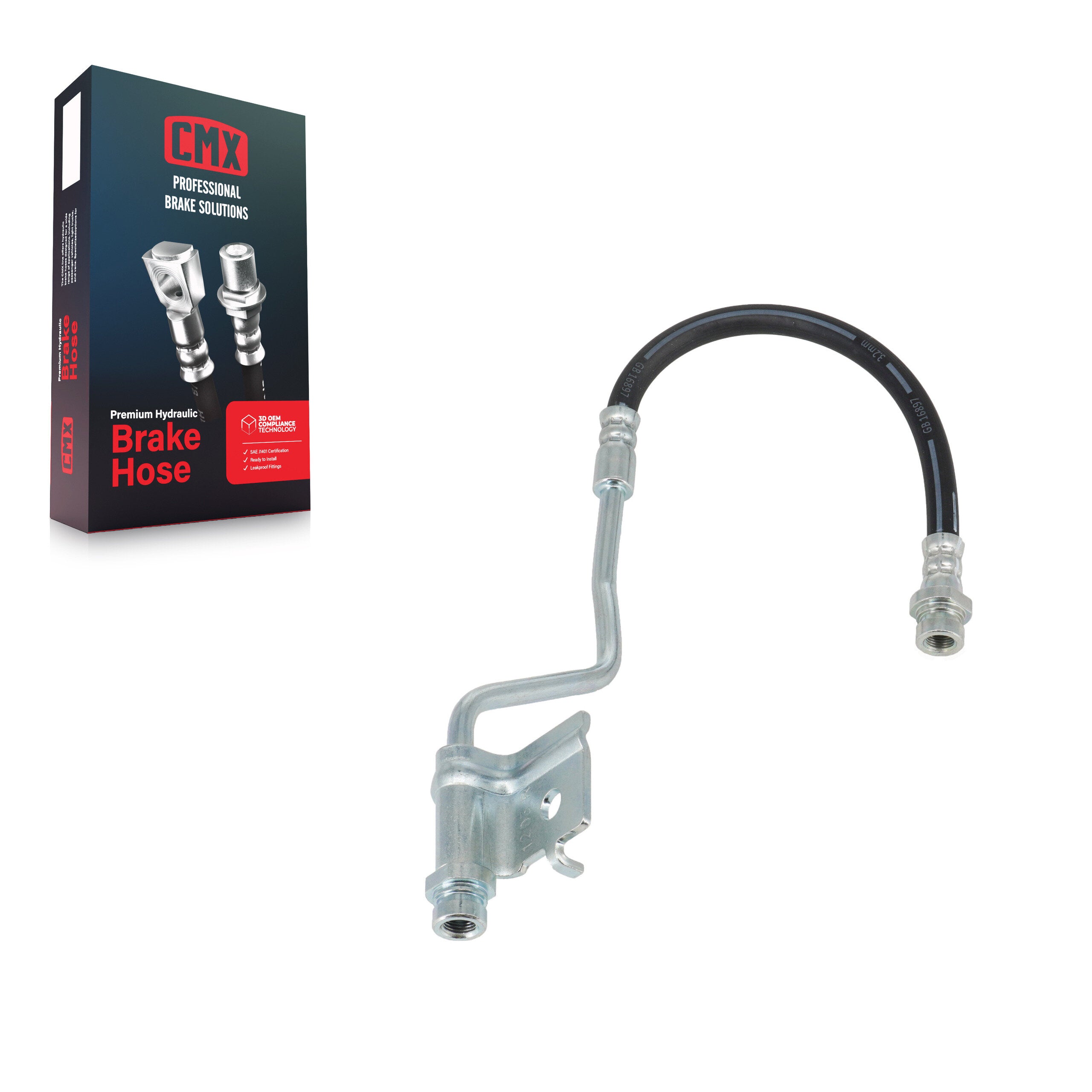 CMX 12-H622007 Rear Right, Rear Right Inner Brake Hydraulic Hose for 2012-2017 Hyundai Accent