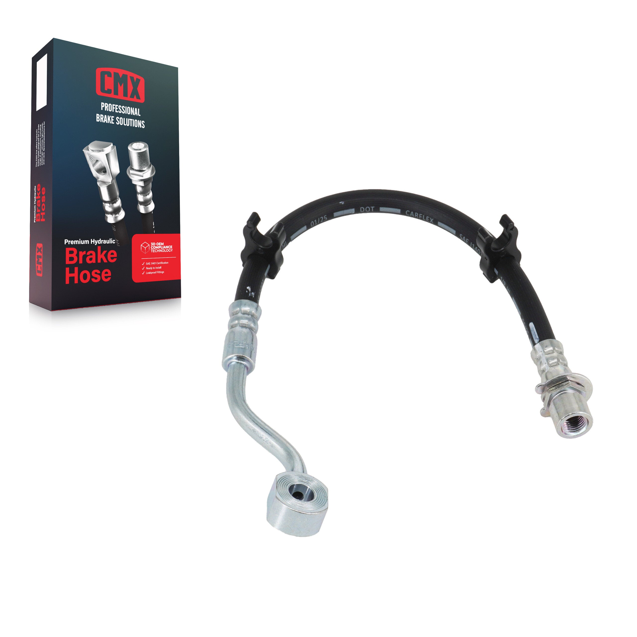 CMX 12-H622291 Front Left Outer Brake Hydraulic Hose for 2013-2018 Ram 3500, 2500