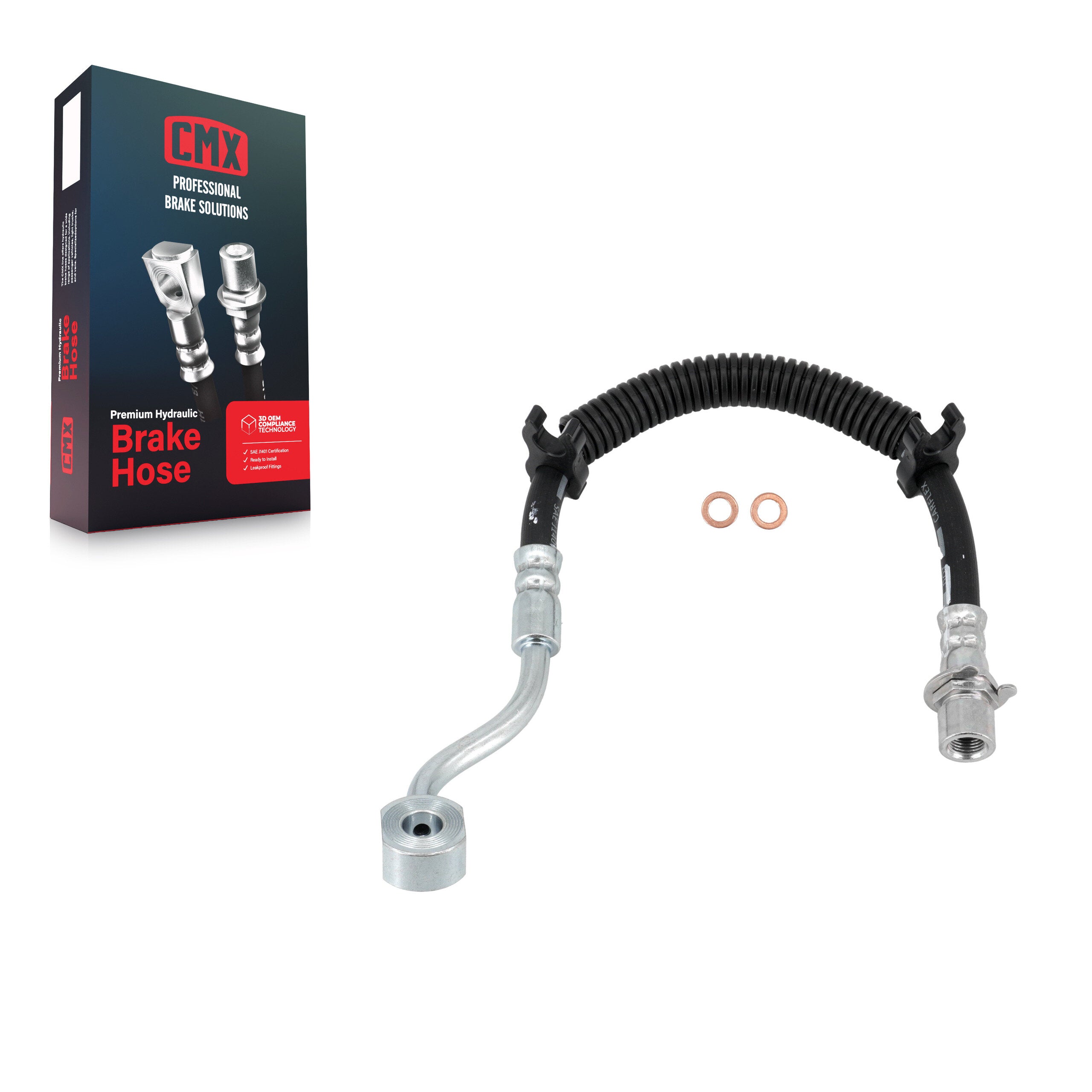 CMX 12-H622292 Front Right Outer Brake Hydraulic Hose for 2013-2018 Ram 3500, 2500
