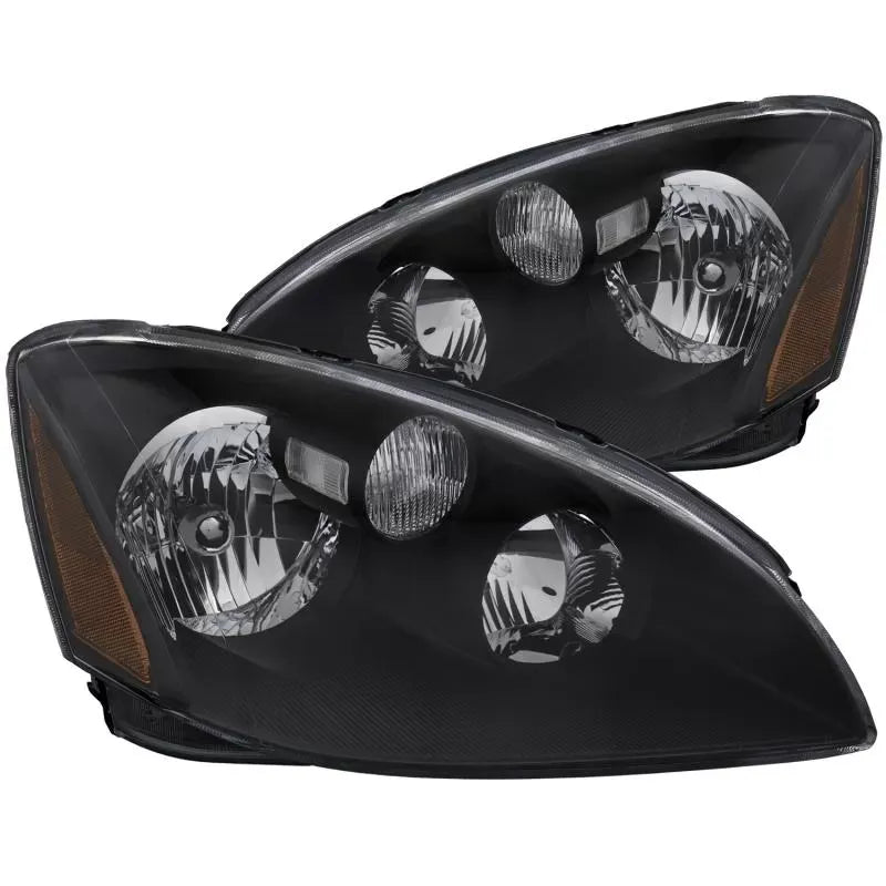 Anzo 121109 USA Crystal Headlight Set Clear Lens Black Housing for