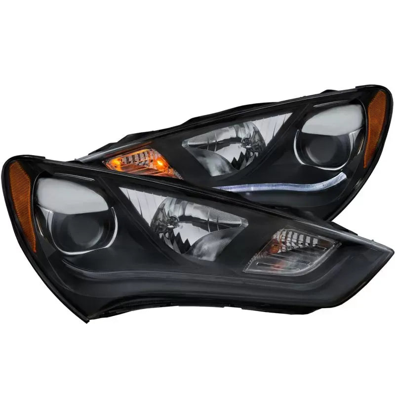 Anzo 121511 USA Projector Headlight Set Clear Lens Black Housing for