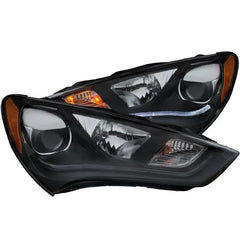 Anzo 121511 USA Projector Headlight Set Clear Lens Black Housing for