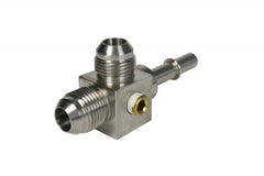 Aeromotive 15116 3/8 Male Quick Connect Tee Fitting - Silver Aluminum