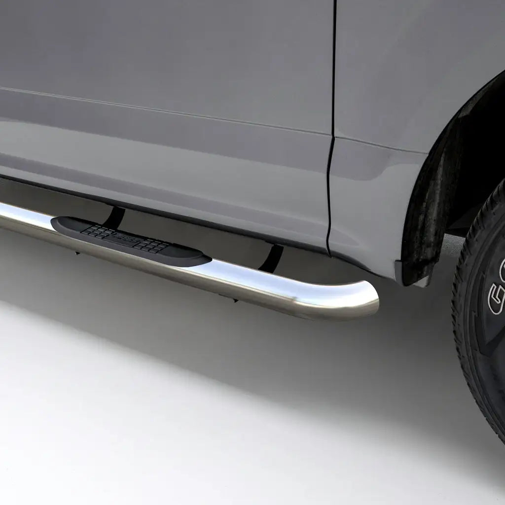 ARIES 204001-2 3" Round Polished Stainless Side Bars for 1988–2000 Chevrolet C2500