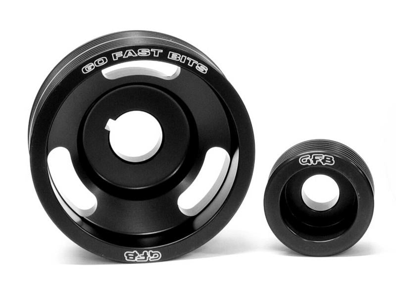 GFB 04-10 WRX/STI 3 Piece Under-Drive Pulley Kit w/ Belts (Crank Alternator & Power Steering)