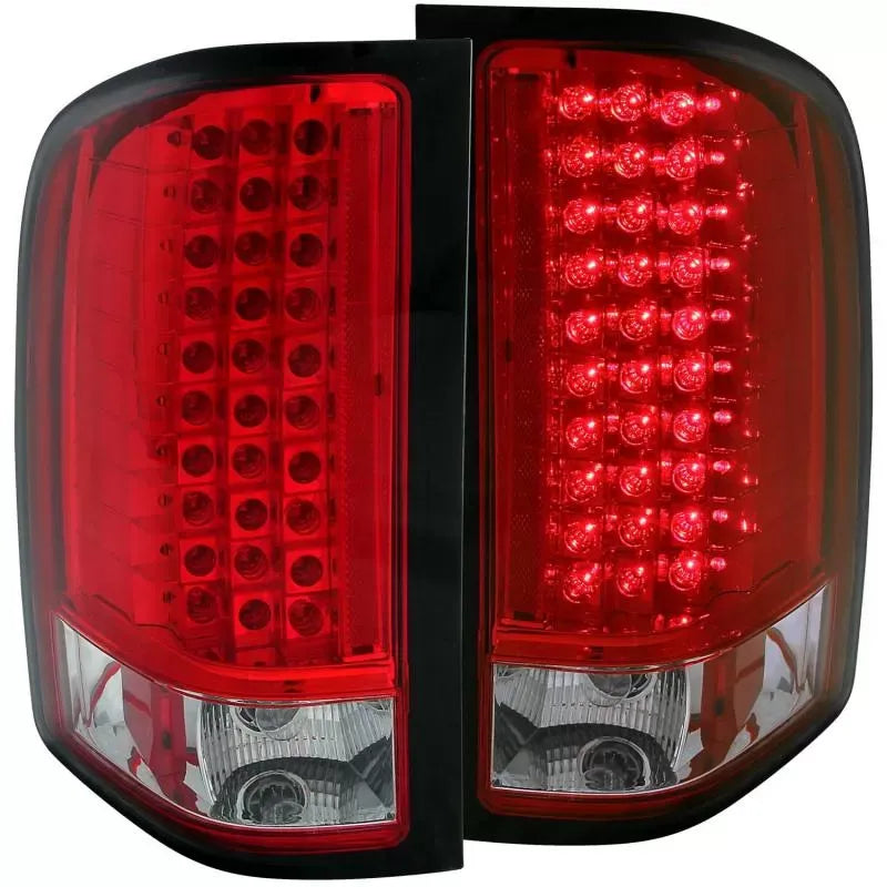 Anzo 311047 USA Tail Light Assembly LED Red/Clear Lens Pair for Chevrolet Silverado